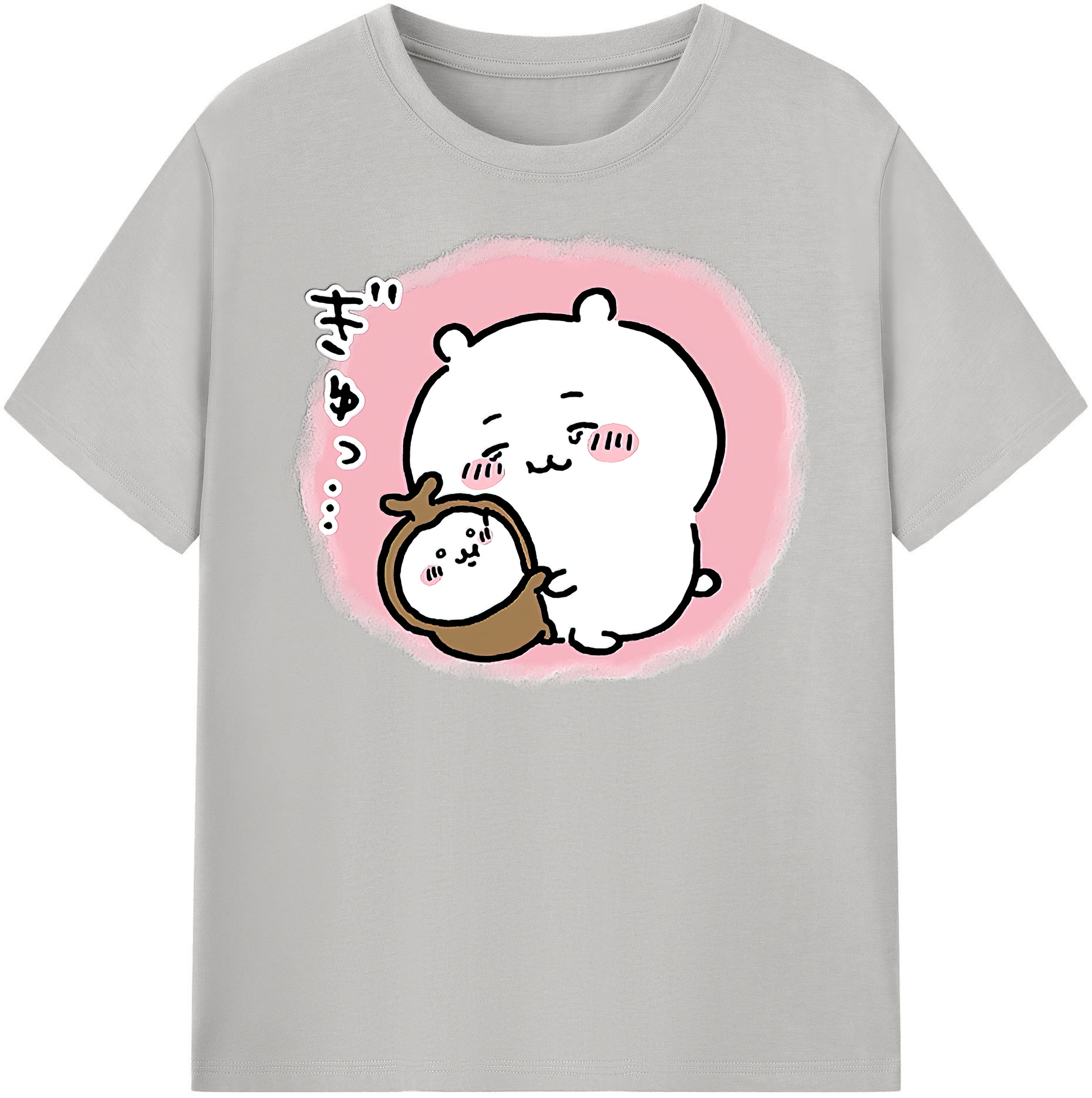 （画像用） ちいかわ ちいかわ Chii-kawa chiikawa 綿100％半袖Tシャツ（フロントプリント）