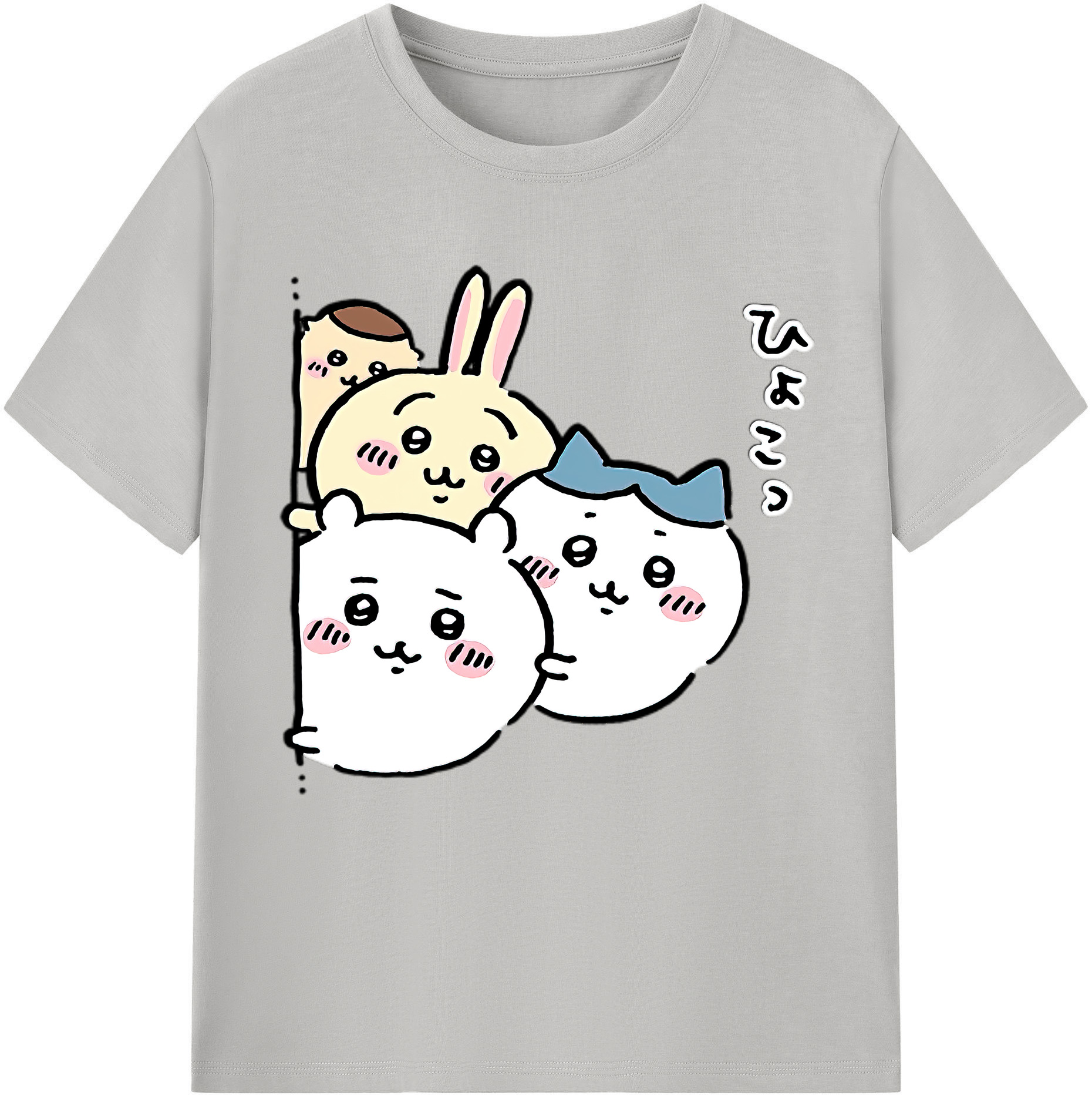 （画像用） ちいかわ ちいかわ Chii-kawa chiikawa 綿100％半袖Tシャツ（フロントプリント）