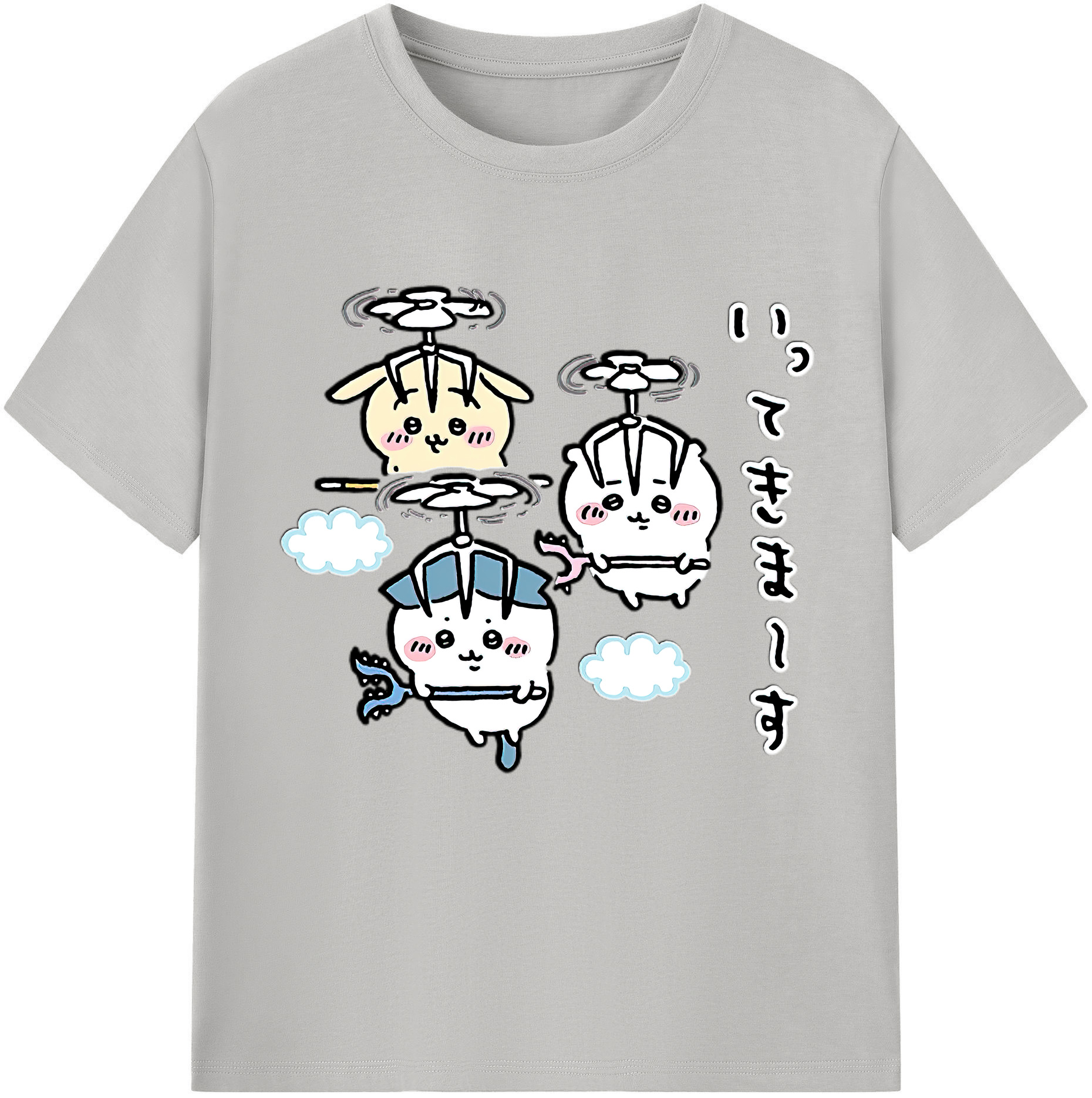 （画像用） ちいかわ ちいかわ Chii-kawa chiikawa 綿100％半袖Tシャツ（フロントプリント）