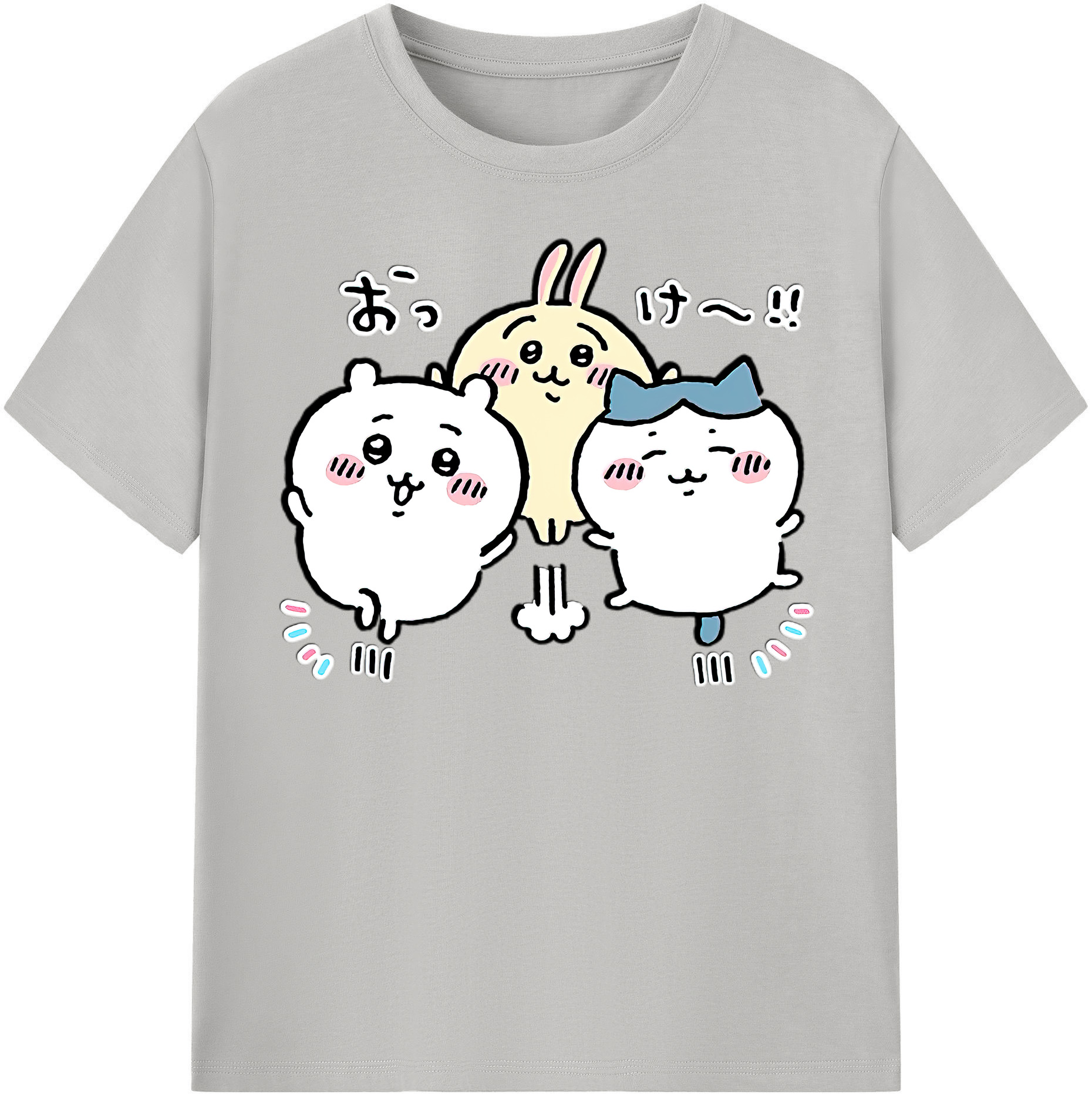 （画像用） ちいかわ ちいかわ Chii-kawa chiikawa 綿100％半袖Tシャツ（フロントプリント）