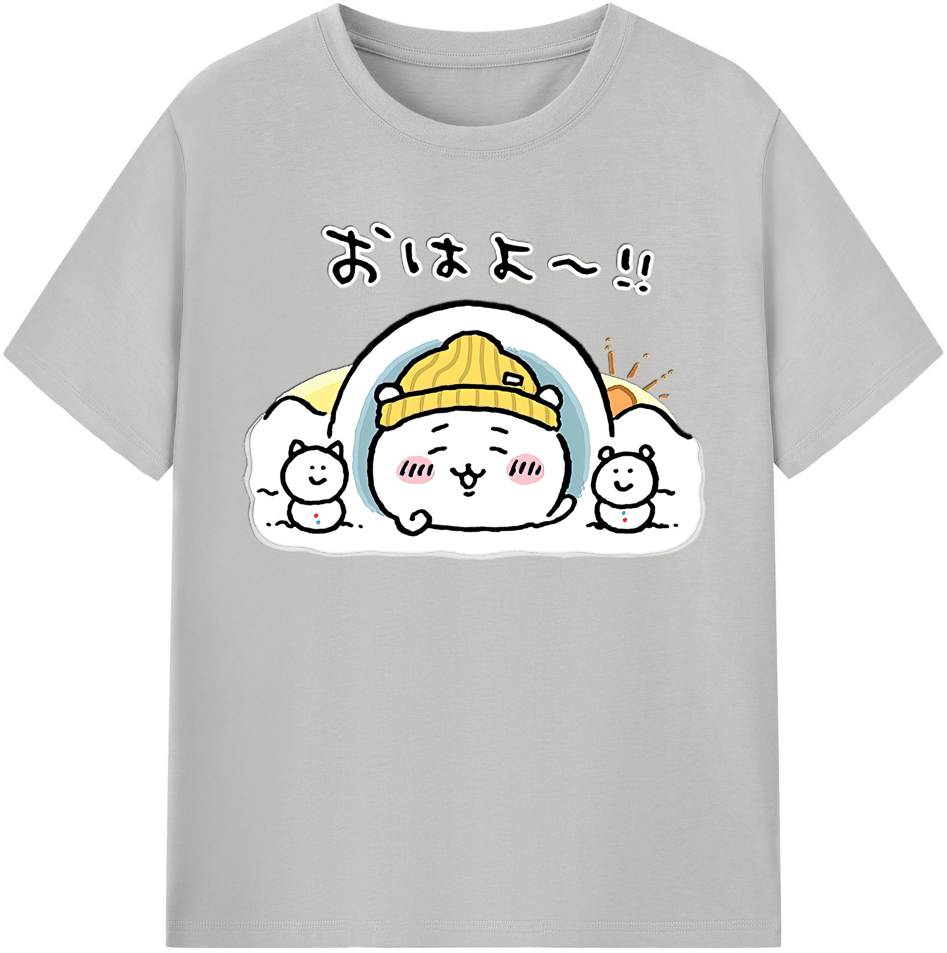 （画像用） ちいかわ ちいかわ Chii-kawa chiikawa 綿100％半袖Tシャツ（フロントプリント）
