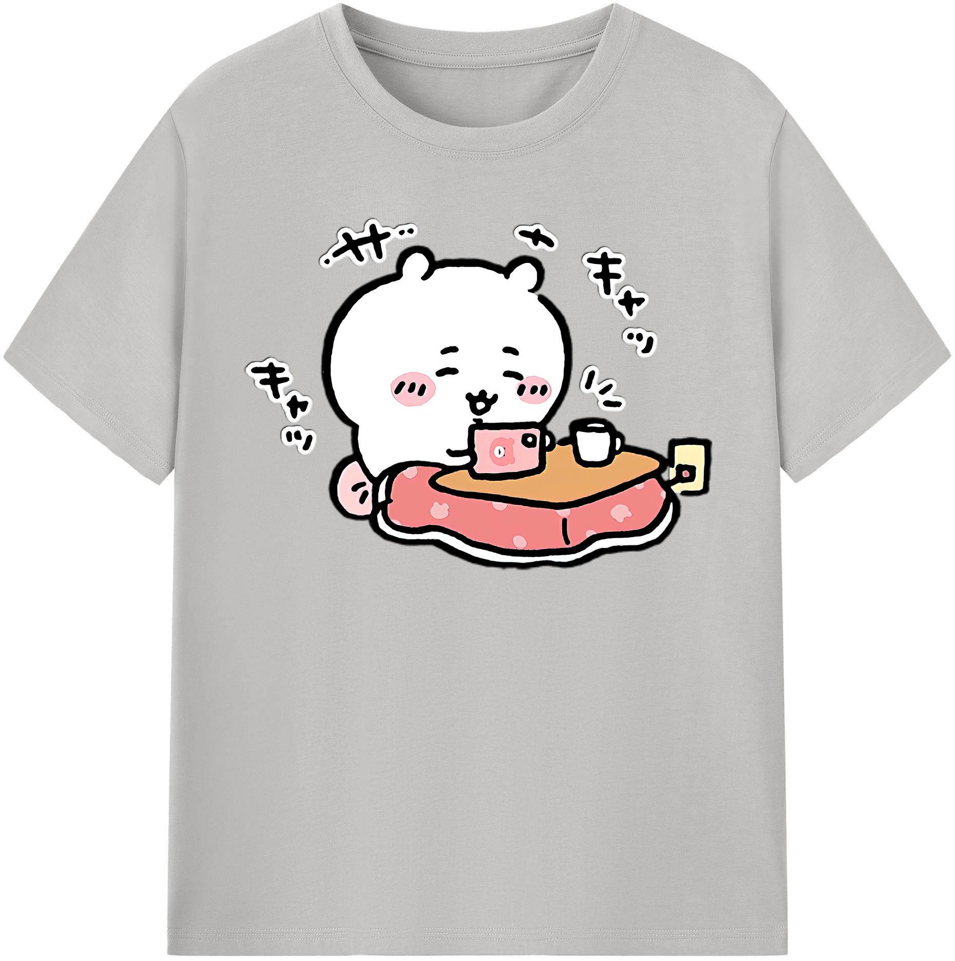 （画像用） ちいかわ ちいかわ Chii-kawa chiikawa 綿100％半袖Tシャツ（フロントプリント）