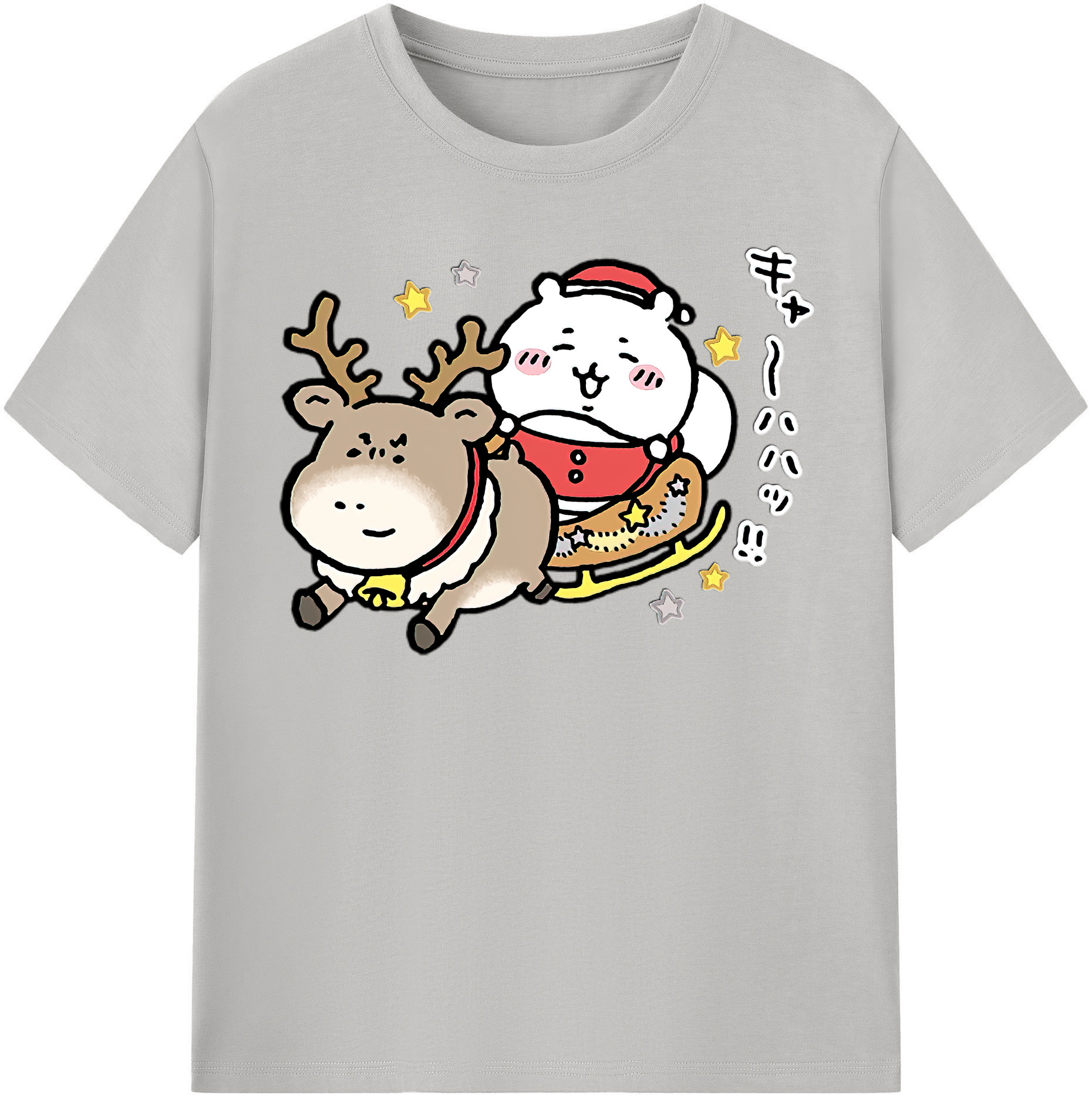 （画像用） ちいかわ ちいかわ Chii-kawa chiikawa 綿100％半袖Tシャツ（フロントプリント）
