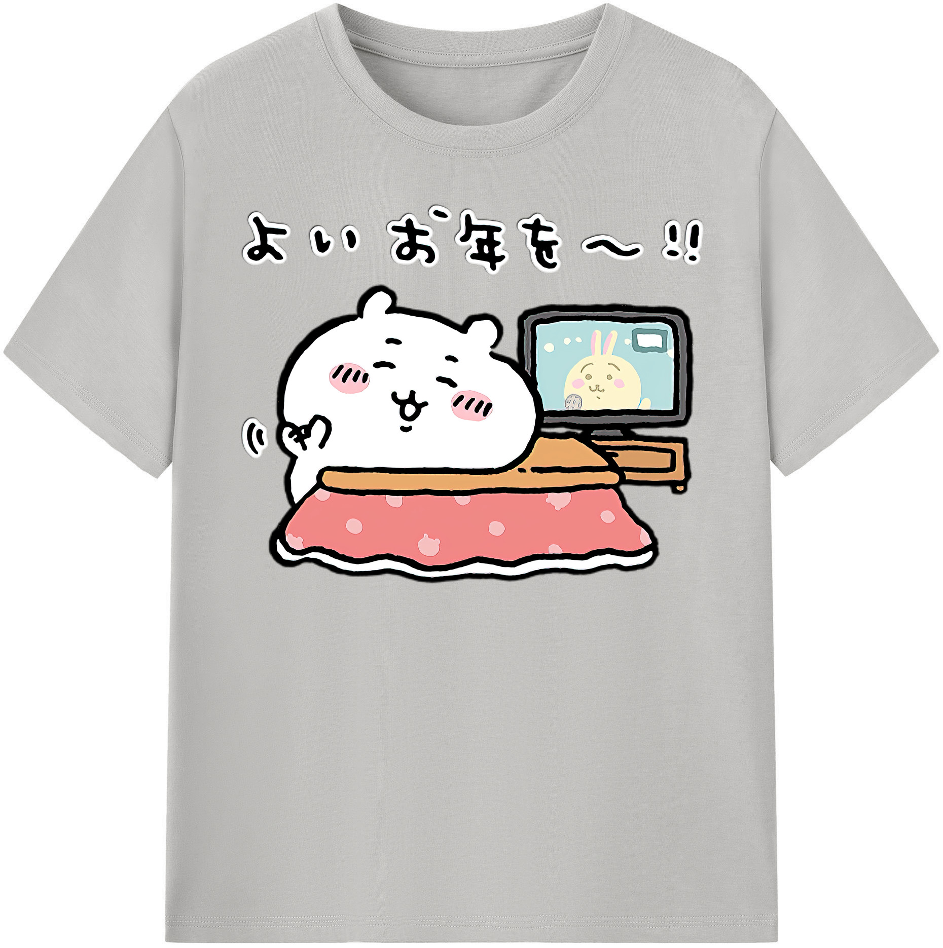 （画像用） ちいかわ ちいかわ Chii-kawa chiikawa 綿100％半袖Tシャツ（フロントプリント）