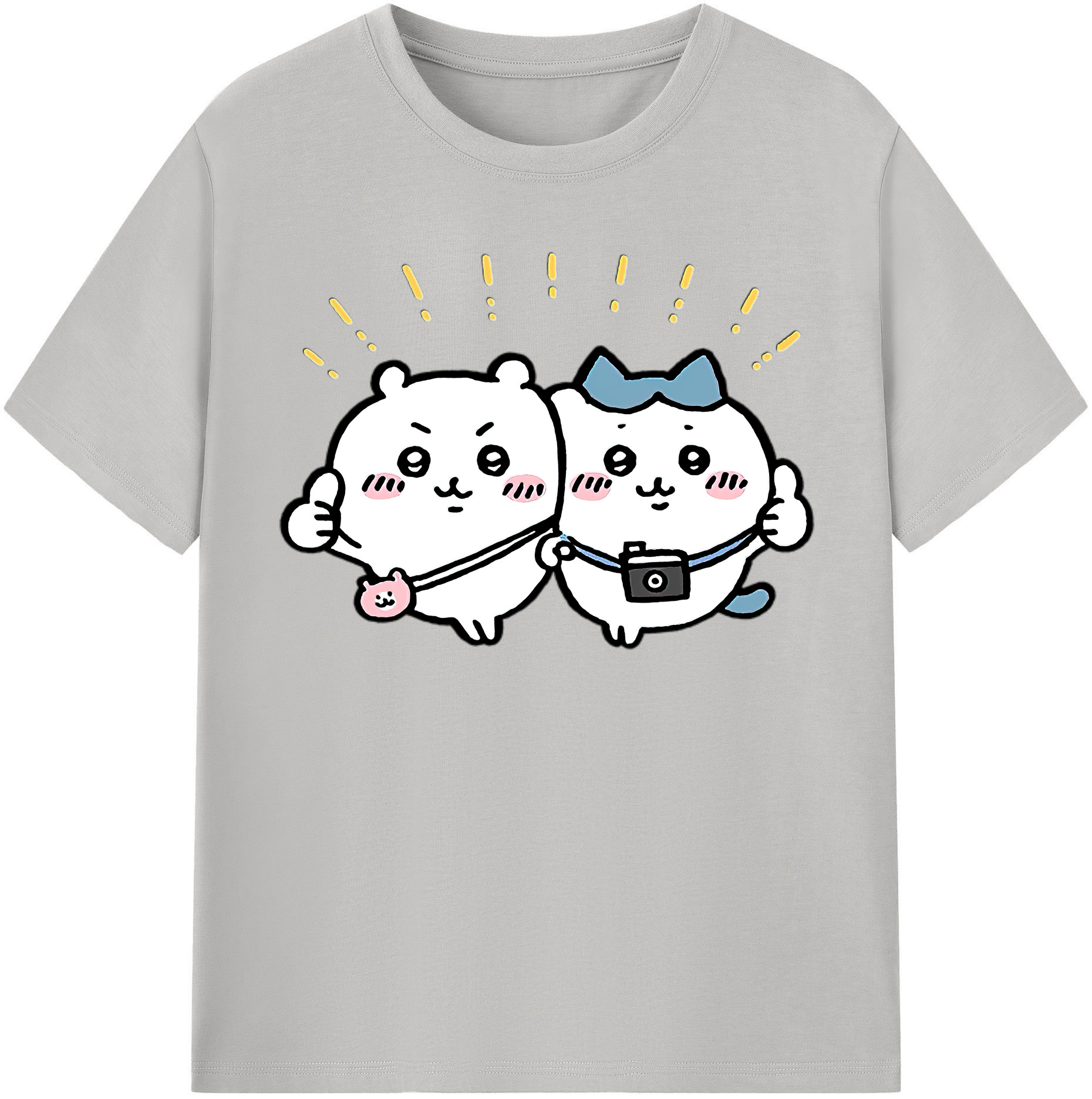 （画像用） ちいかわ ちいかわ Chii-kawa chiikawa 綿100％半袖Tシャツ（フロントプリント）