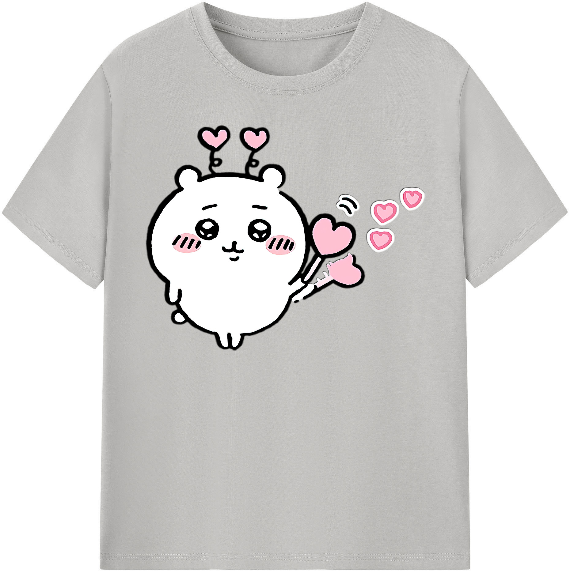 （画像用） ちいかわ ちいかわ Chii-kawa chiikawa 綿100％半袖Tシャツ（フロントプリント）