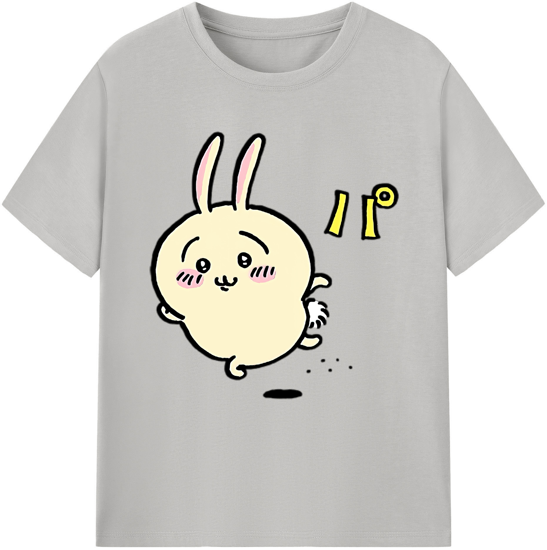 （画像用） ちいかわ うさぎ Chii-kawa usagi 綿100％半袖Tシャツ（フロントプリント）