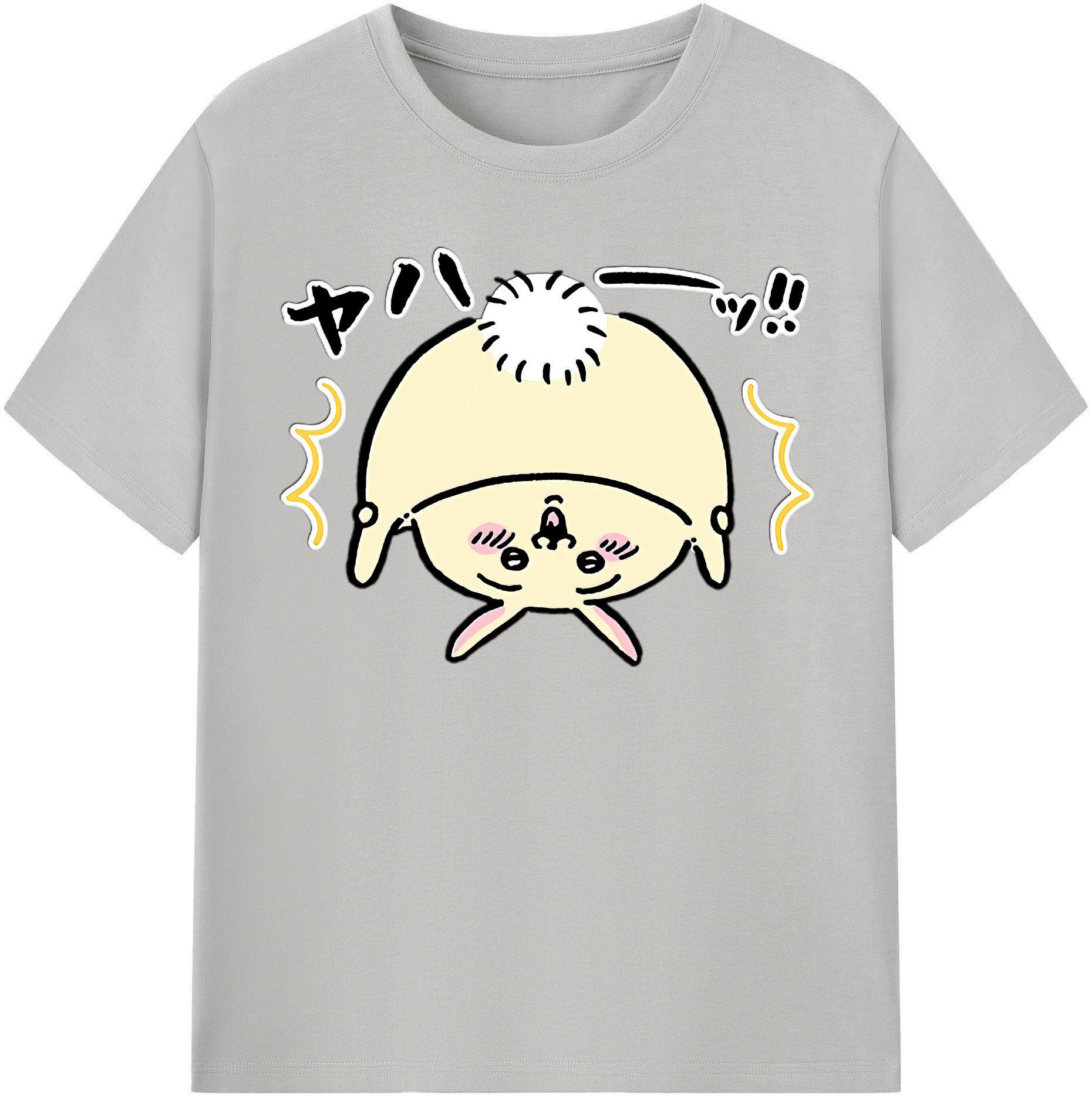 （画像用） ちいかわ うさぎ Chii-kawa usagi 綿100％半袖Tシャツ（フロントプリント）