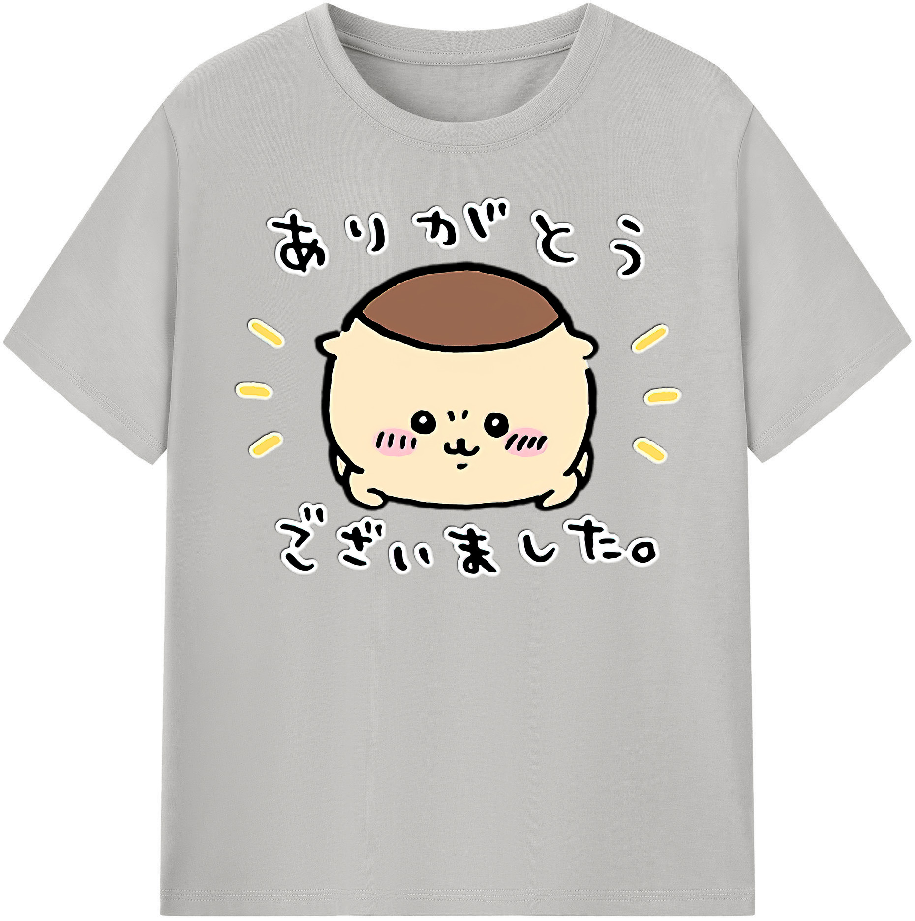 （画像用） ちいかわ くりまんじゅう Chii-kawa kuri manjū 綿100％半袖Tシャツ（フロントプリント）