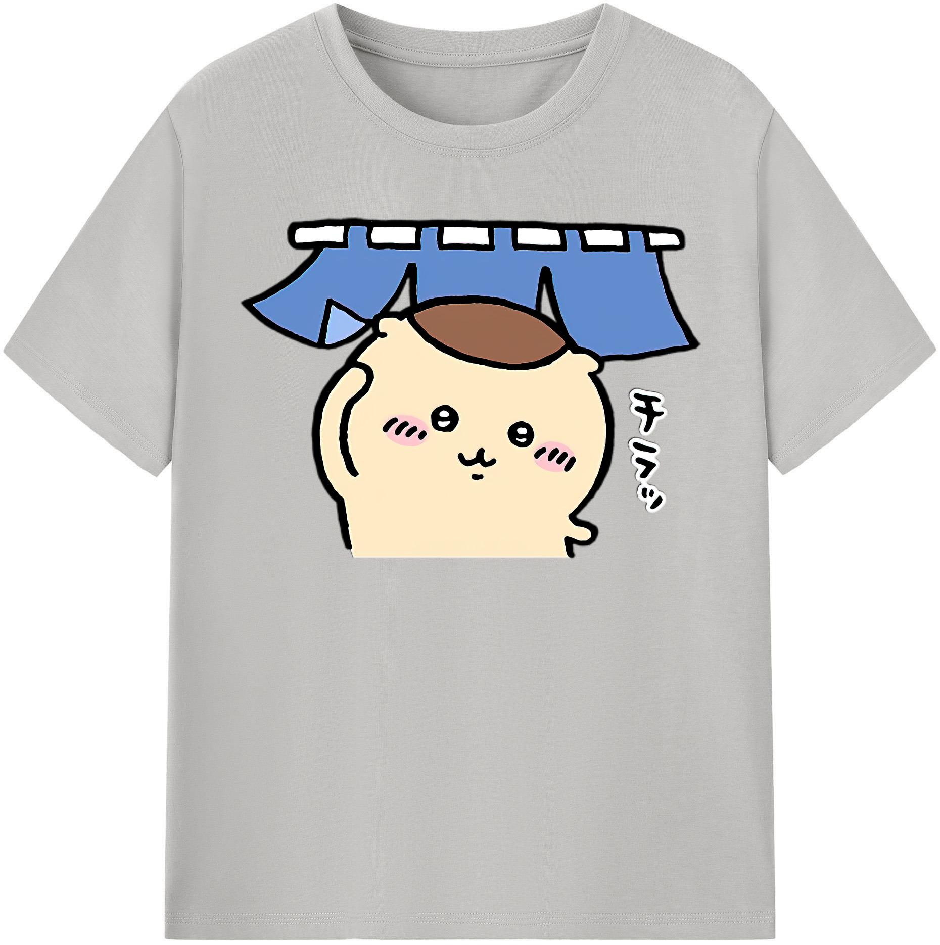 （画像用） ちいかわ くりまんじゅう Chii-kawa kuri manjū 綿100％半袖Tシャツ（フロントプリント）