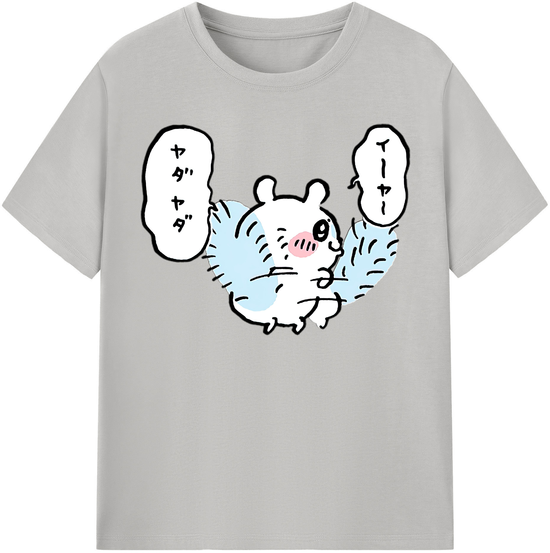（画像用） ちいかわ モモンガ Chii-kawa Momonga 綿100％半袖Tシャツ（フロントプリント）