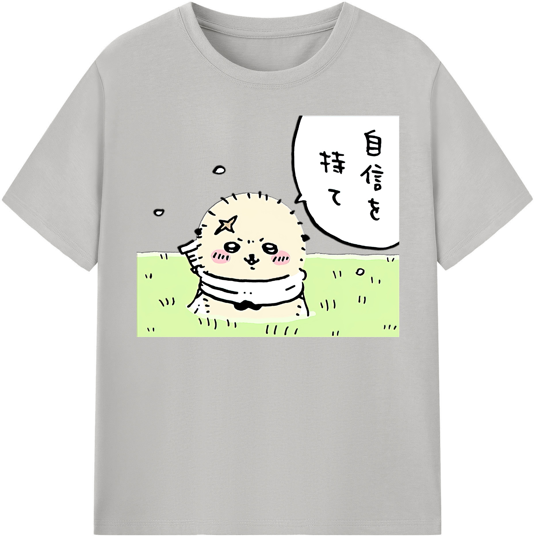 （画像用） ちいかわ ラッコ Chii-kawa Sea otter 綿100％半袖Tシャツ（フロントプリント）