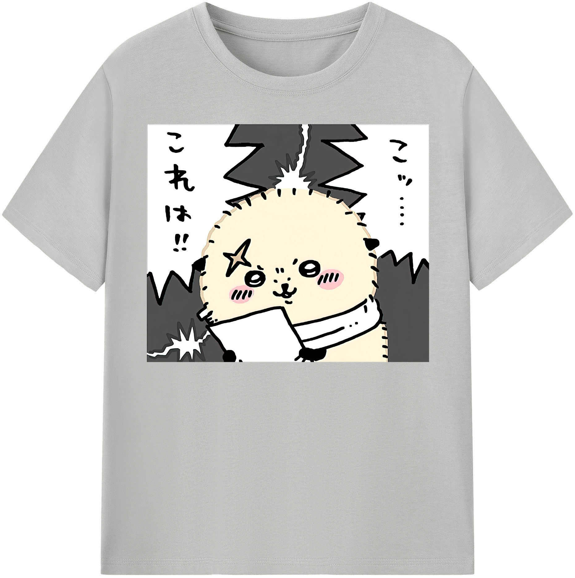 （画像用） ちいかわ ラッコ Chii-kawa Sea otter 綿100％半袖Tシャツ（フロントプリント）