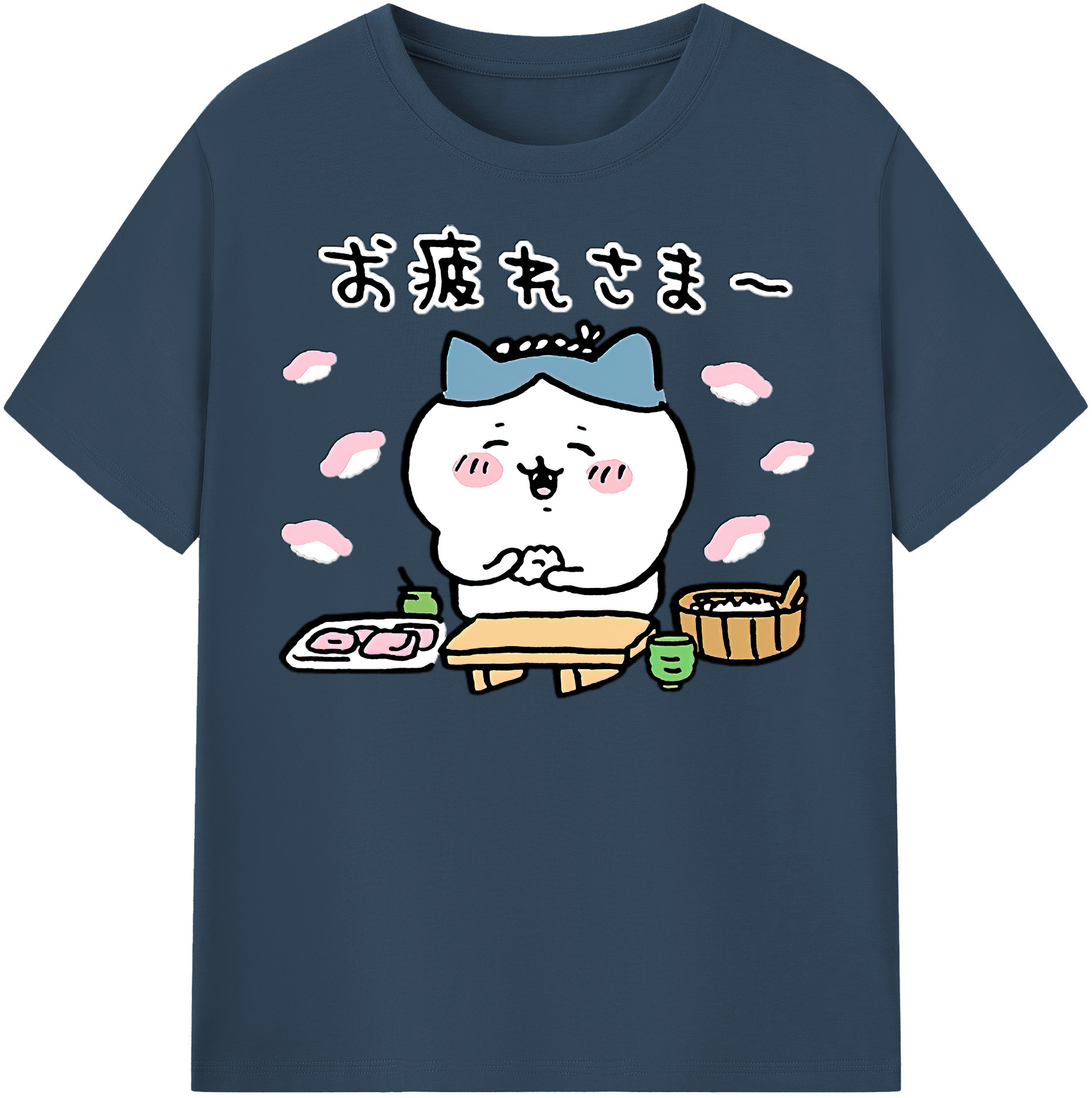 （画像用） ちいかわ ハチワレ Chii-kawa hachiware 綿100％半袖Tシャツ（フロントプリント）