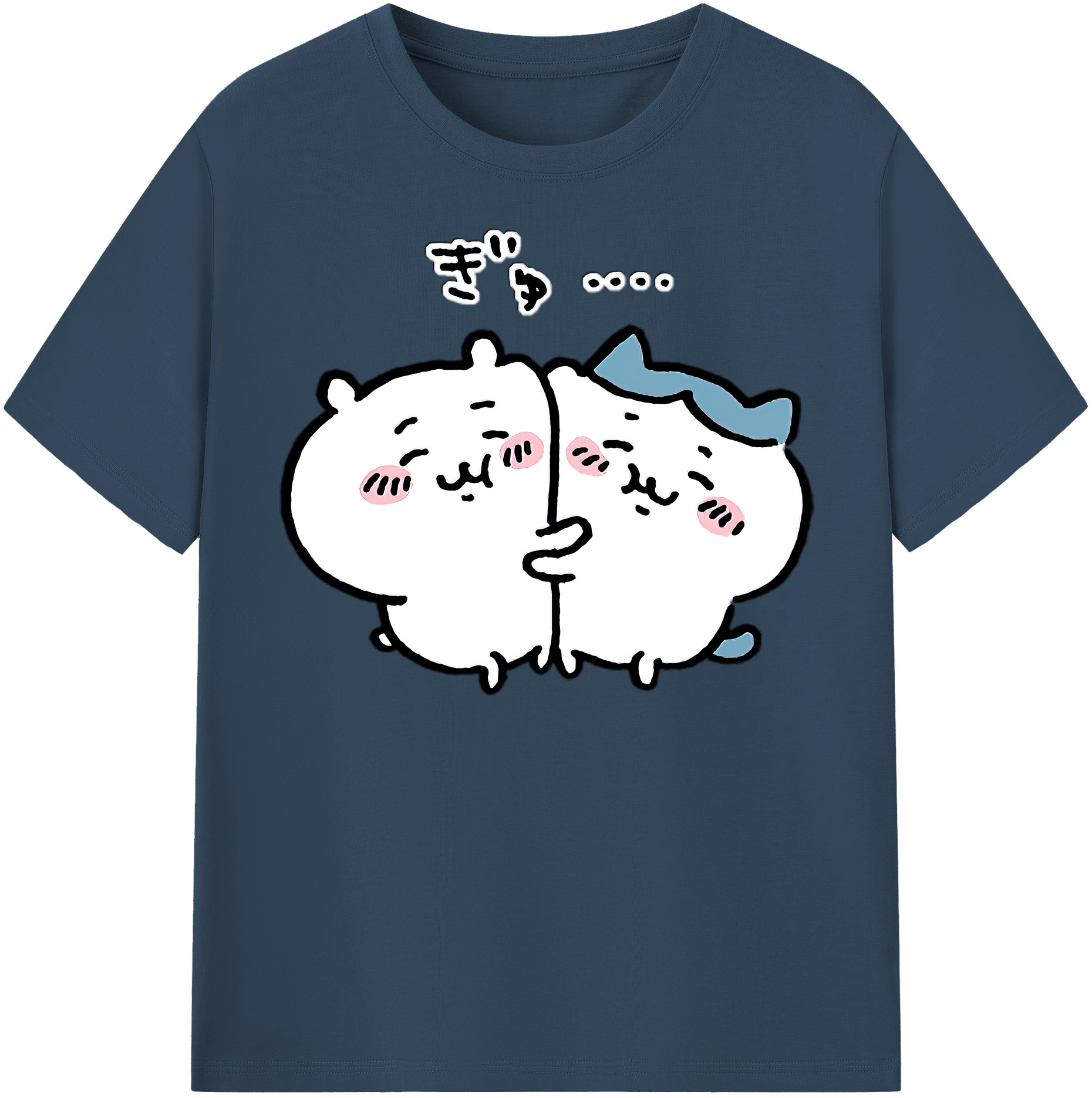 （画像用） ちいかわ ハチワレ Chii-kawa hachiware 綿100％半袖Tシャツ（フロントプリント）