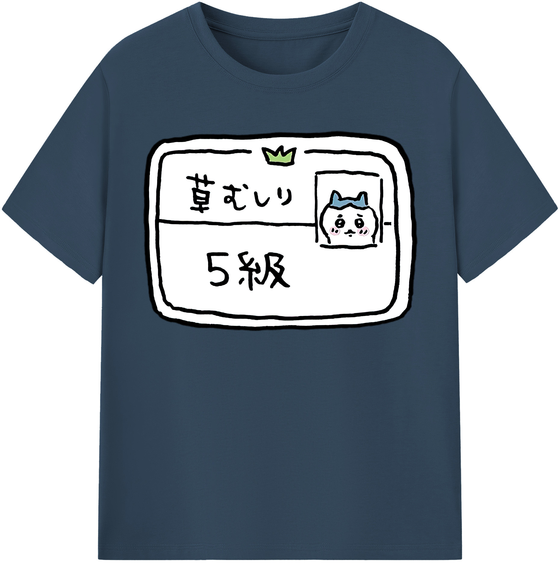 （画像用） ちいかわ ハチワレ Chii-kawa hachiware 綿100％半袖Tシャツ（フロントプリント）