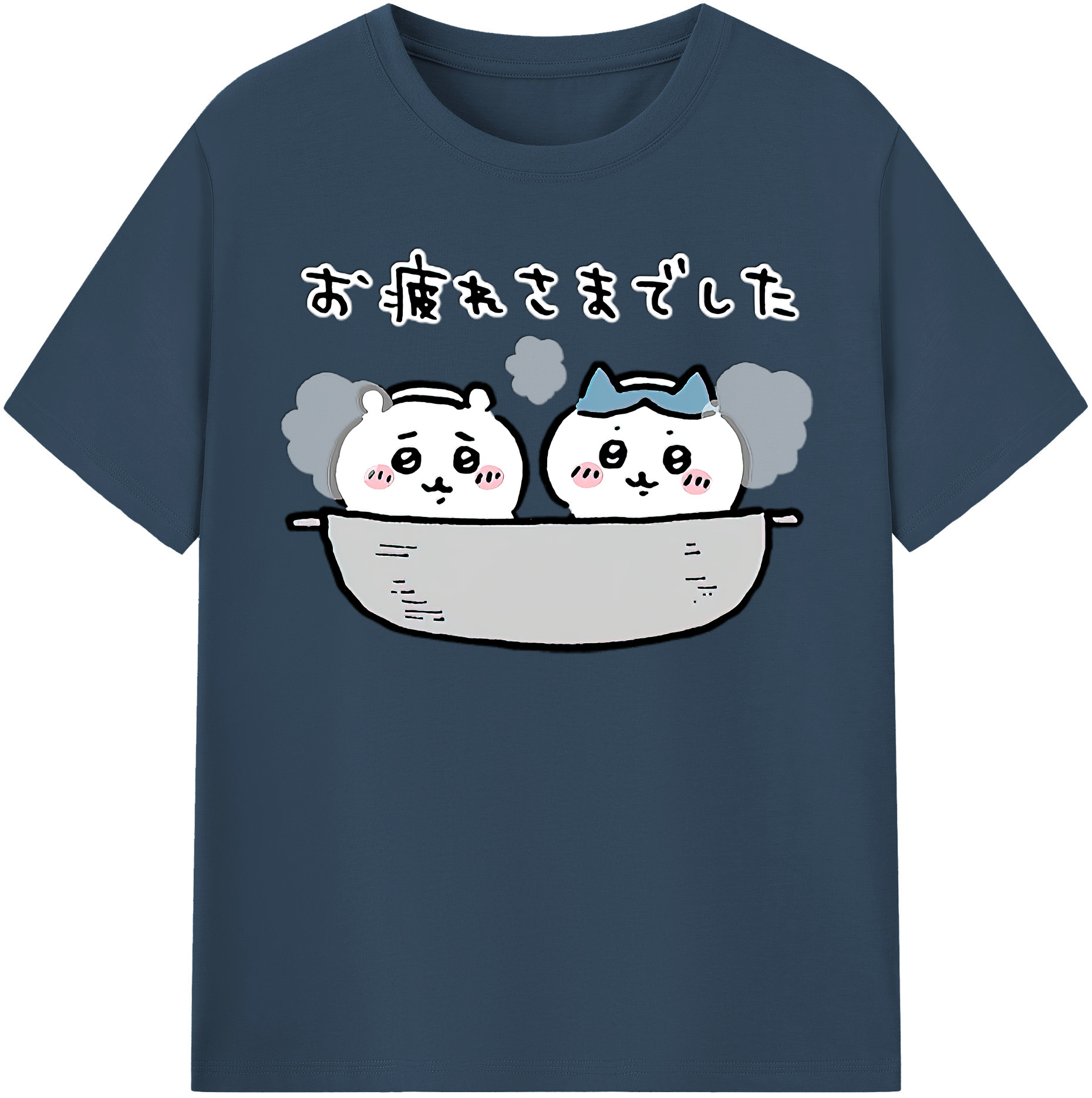 （画像用） ちいかわ ハチワレ Chii-kawa hachiware 綿100％半袖Tシャツ（フロントプリント）