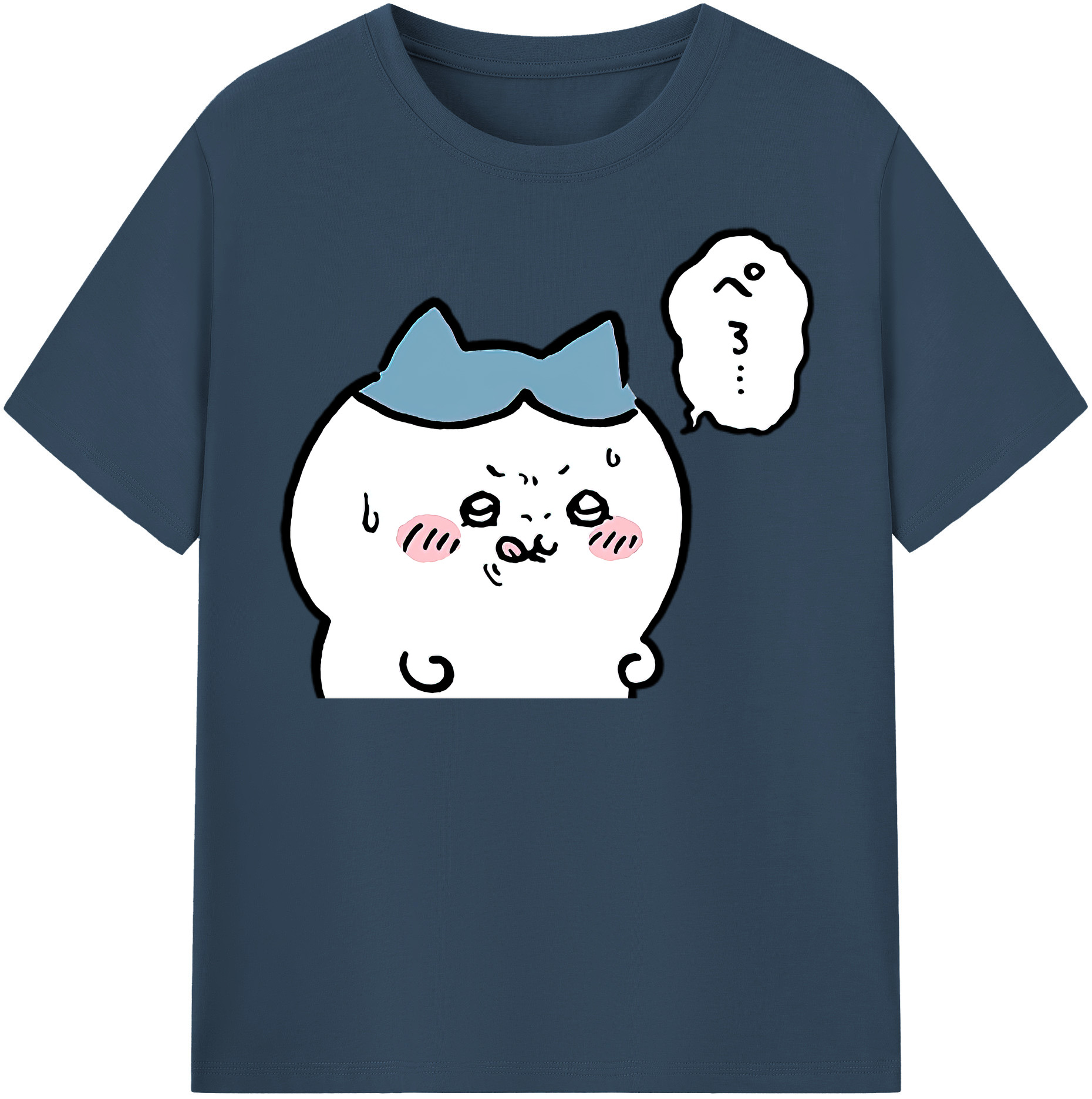 （画像用） ちいかわ ハチワレ Chii-kawa hachiware 綿100％半袖Tシャツ（フロントプリント）