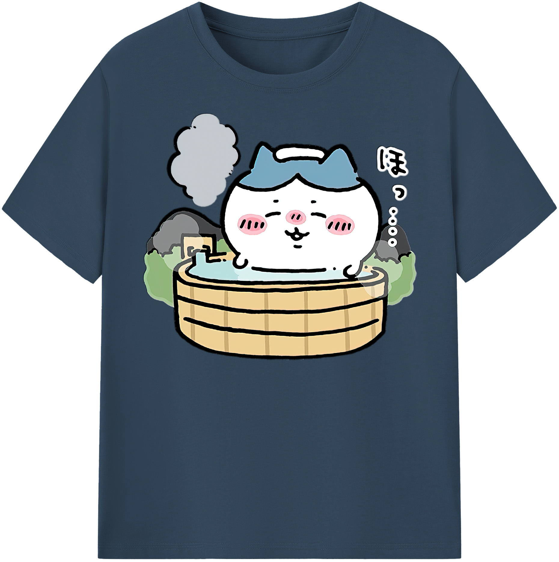 （画像用） ちいかわ ハチワレ Chii-kawa hachiware 綿100％半袖Tシャツ（フロントプリント）