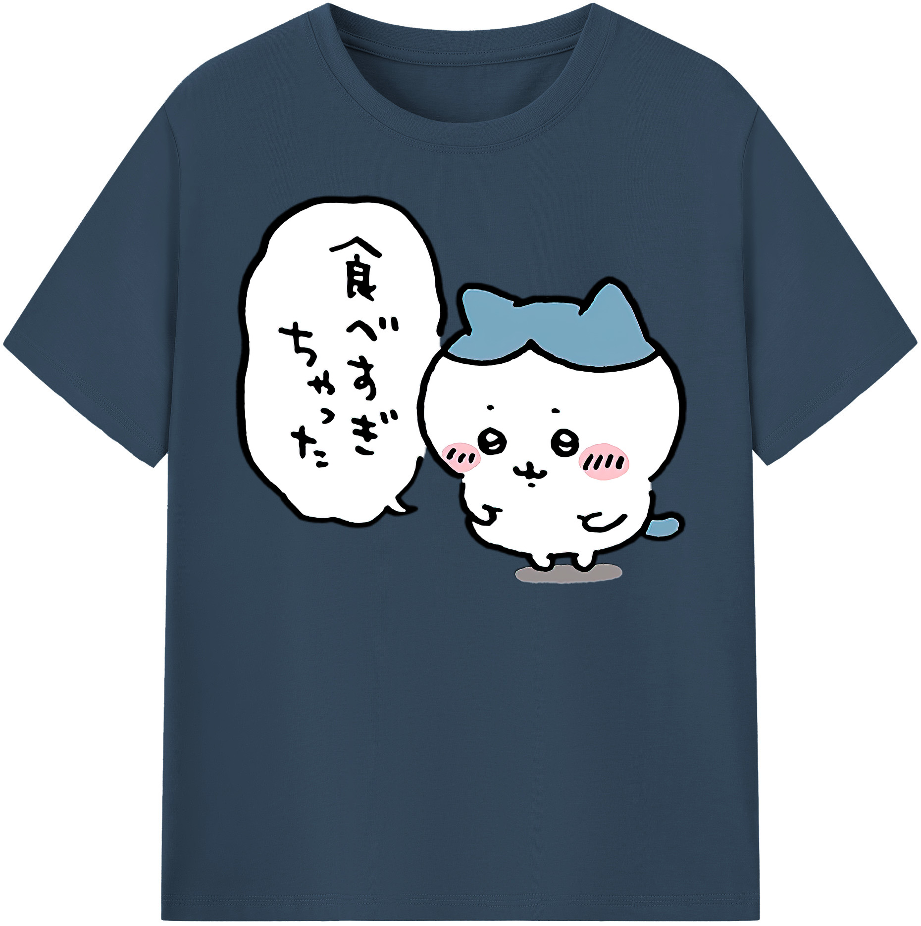（画像用） ちいかわ ハチワレ Chii-kawa hachiware 綿100％半袖Tシャツ（フロントプリント）