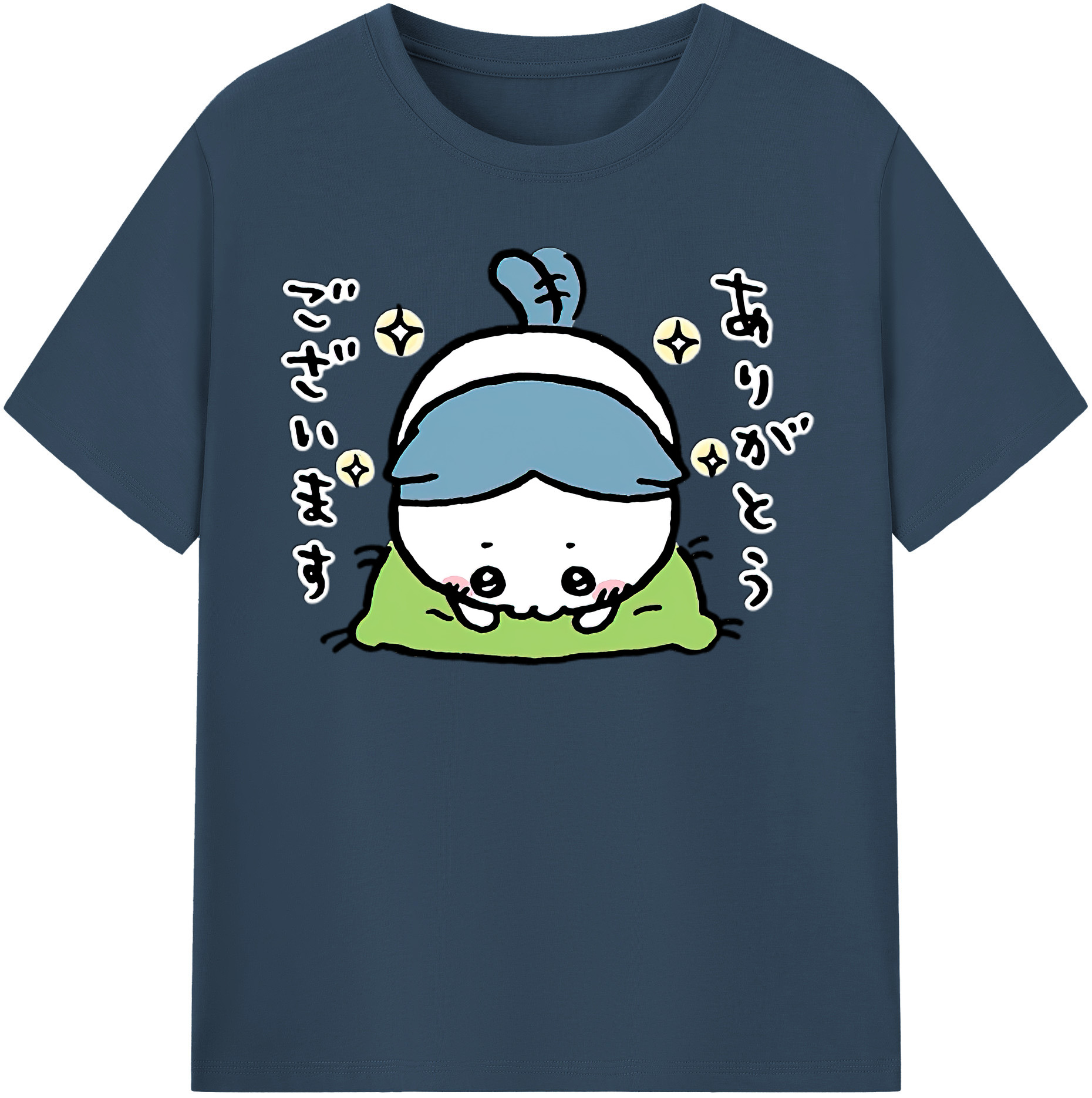 （画像用） ちいかわ ハチワレ Chii-kawa hachiware 綿100％半袖Tシャツ（フロントプリント）