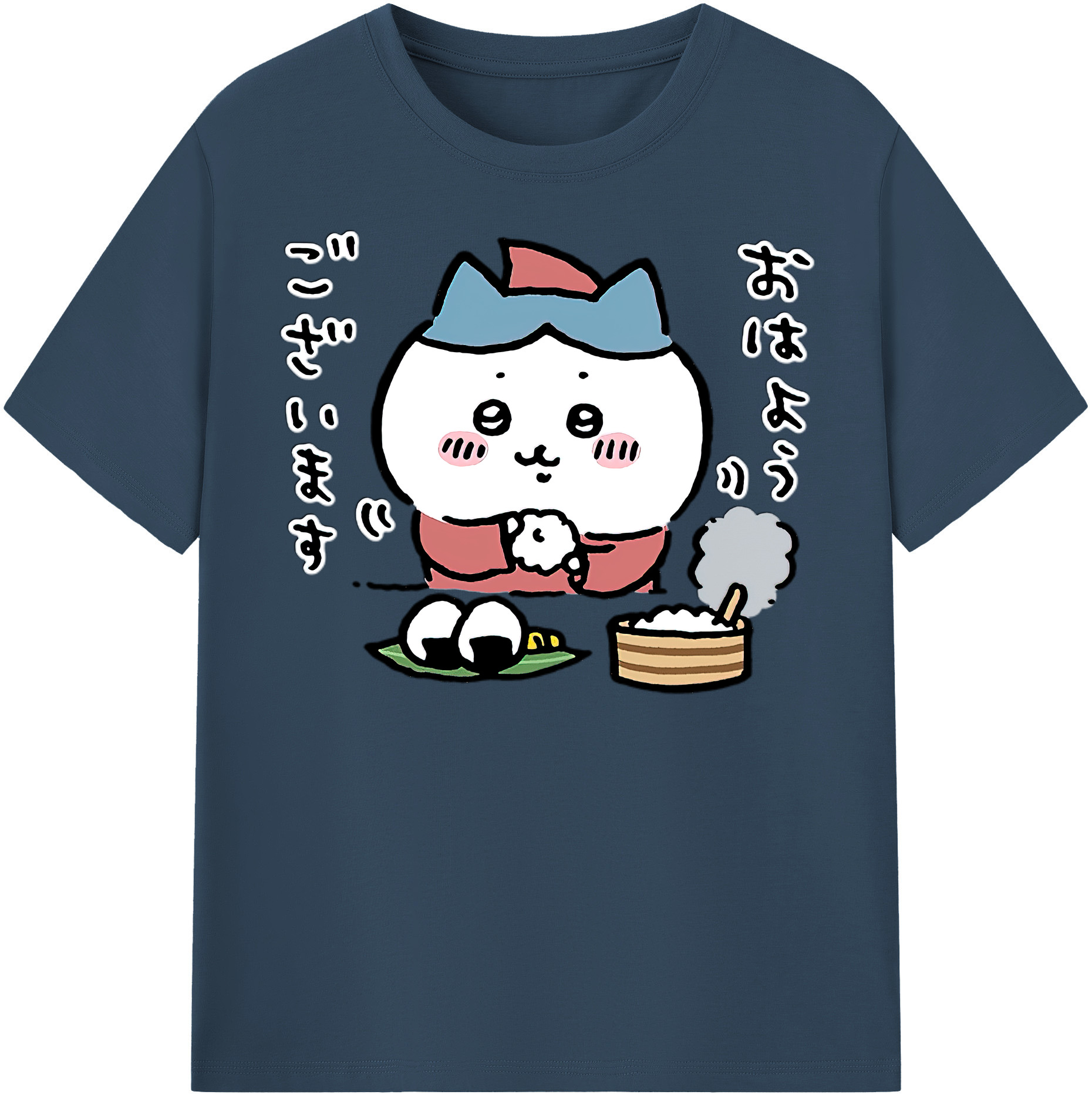 （画像用） ちいかわ ハチワレ Chii-kawa hachiware 綿100％半袖Tシャツ（フロントプリント）
