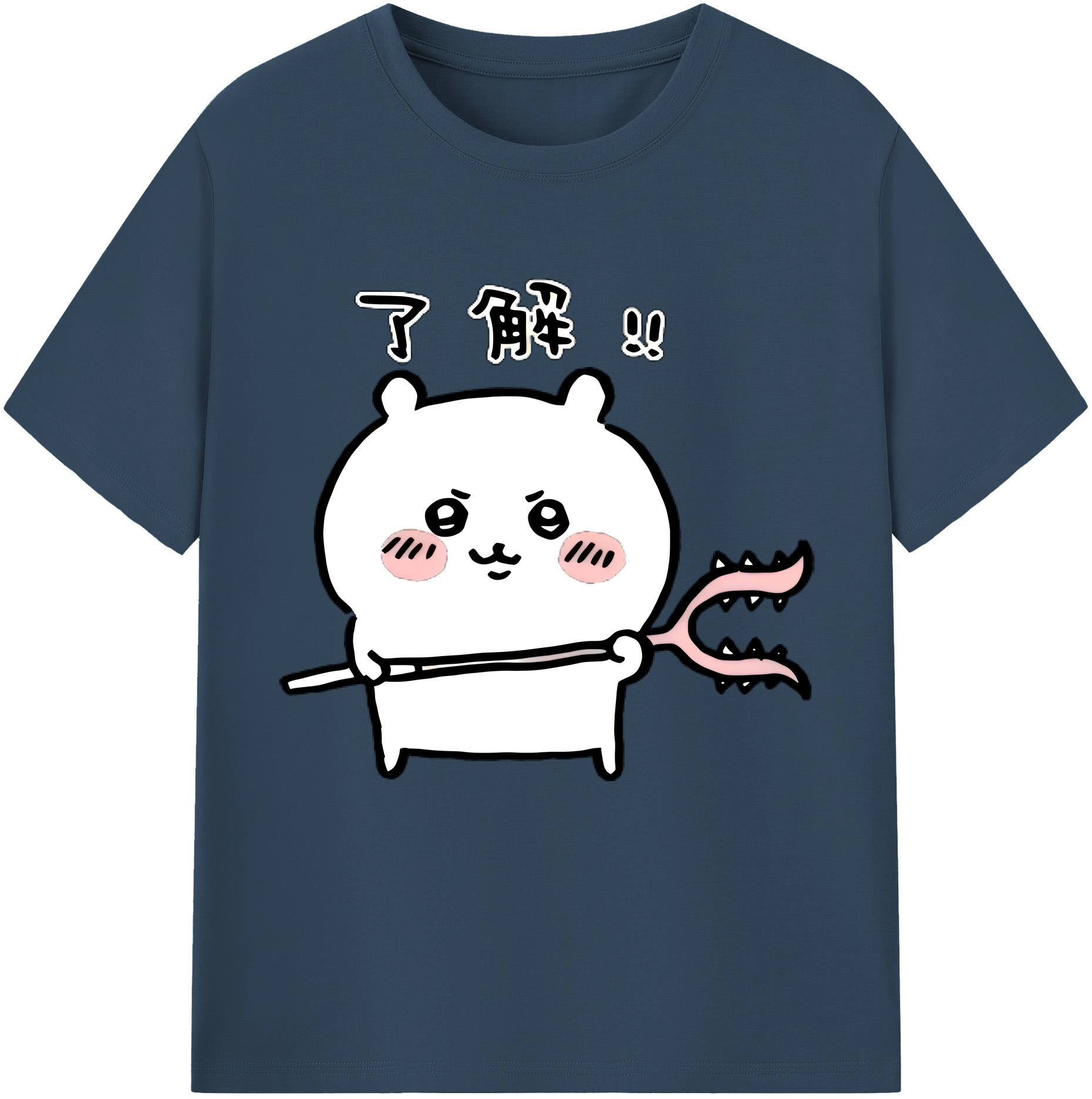 （画像用） ちいかわ ちいかわ Chii-kawa chiikawa 綿100％半袖Tシャツ（フロントプリント）
