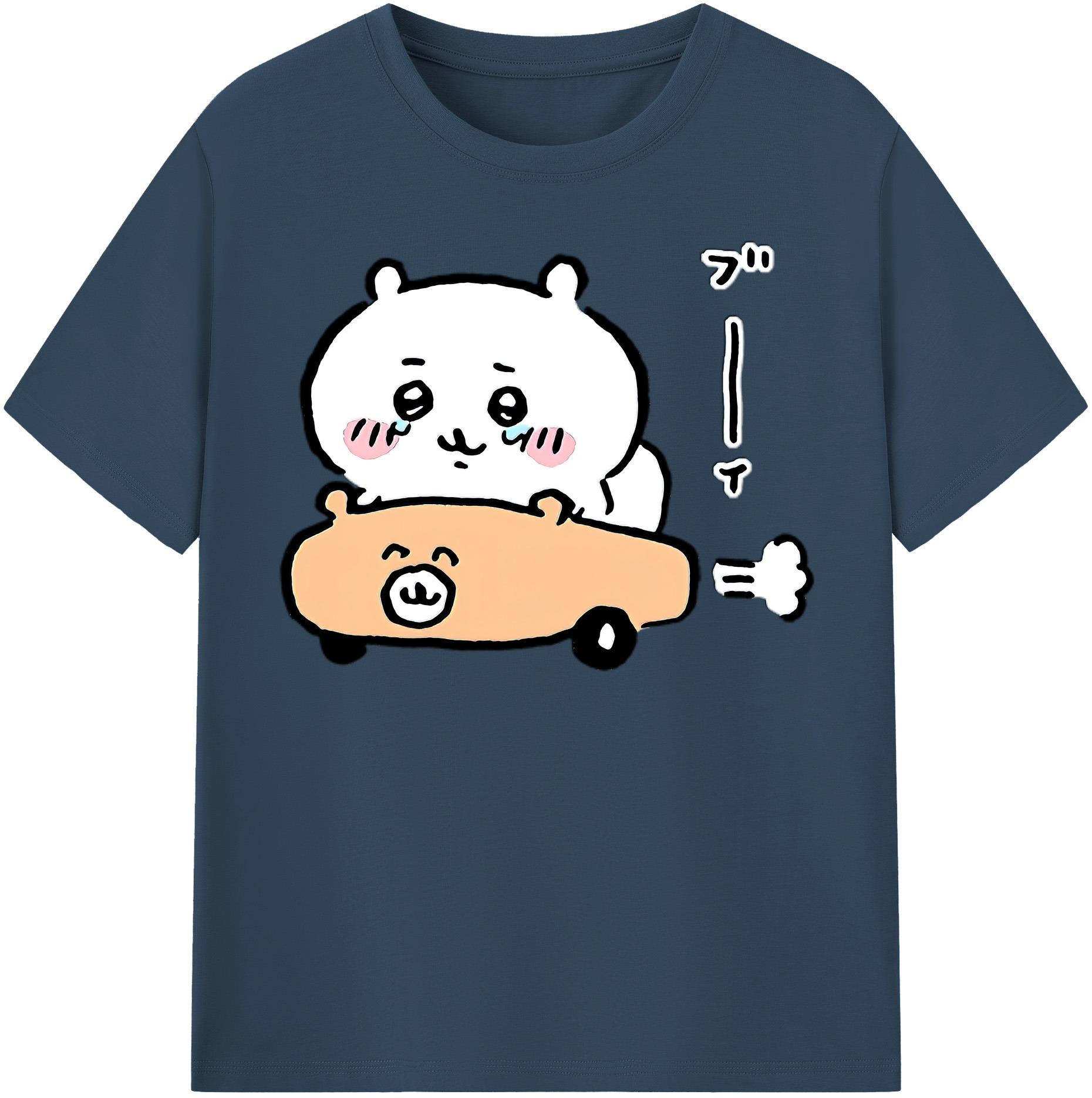 （画像用） ちいかわ ちいかわ Chii-kawa chiikawa 綿100％半袖Tシャツ（フロントプリント）