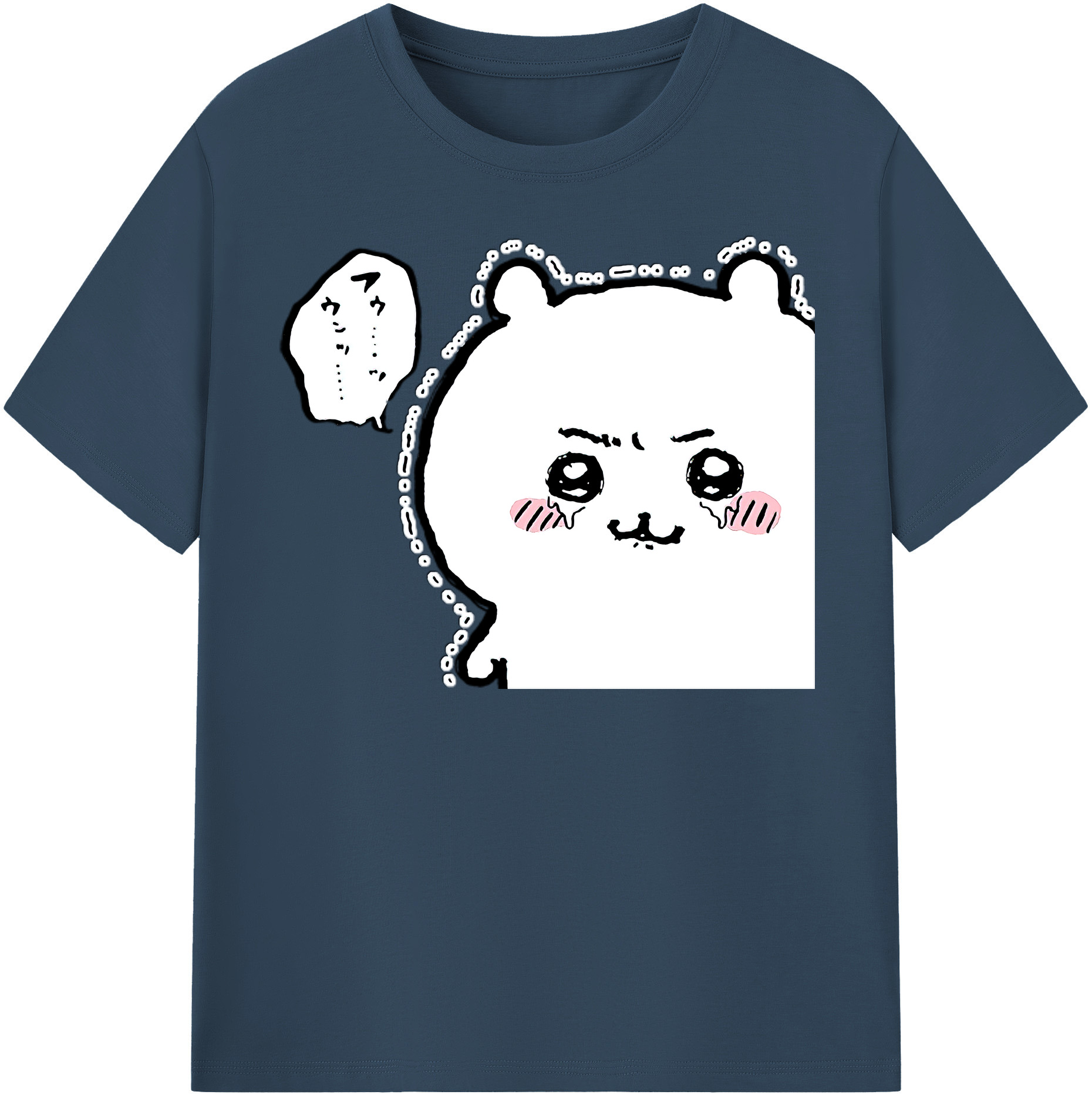 （画像用） ちいかわ ちいかわ Chii-kawa chiikawa 綿100％半袖Tシャツ（フロントプリント）