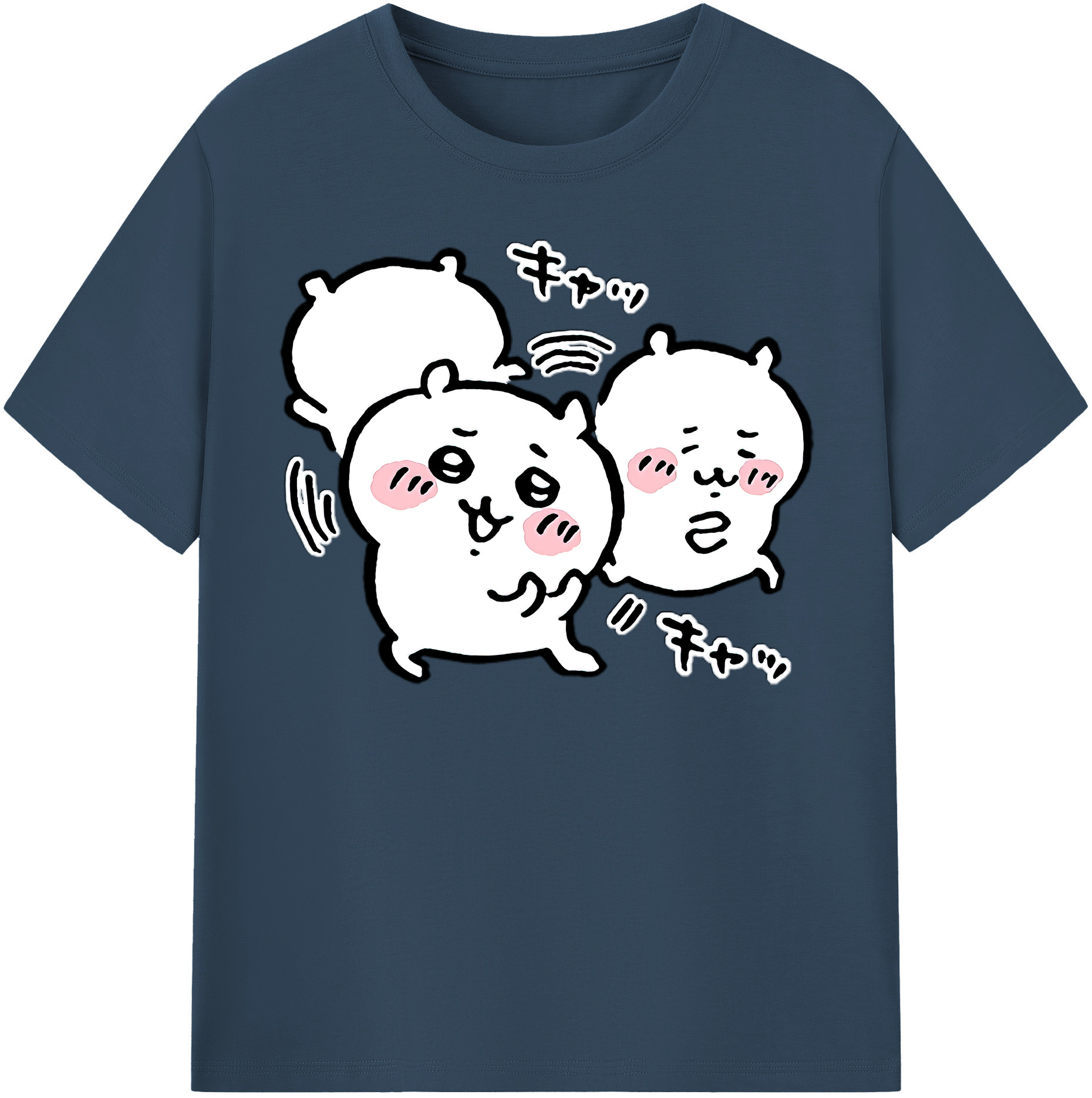 （画像用） ちいかわ ちいかわ Chii-kawa chiikawa 綿100％半袖Tシャツ（フロントプリント）