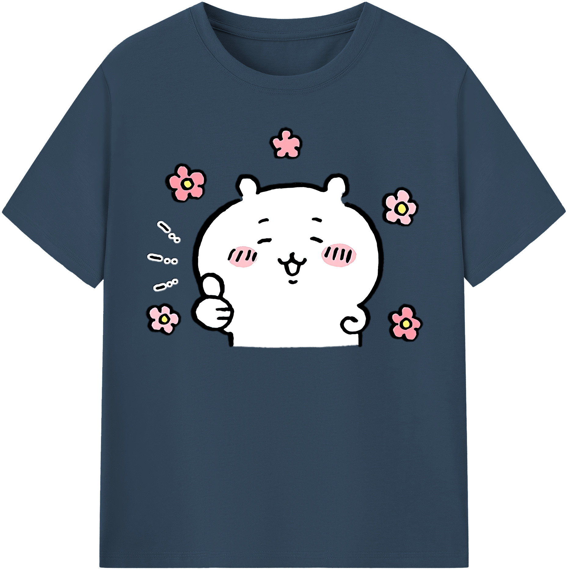 （画像用） ちいかわ ちいかわ Chii-kawa chiikawa 綿100％半袖Tシャツ（フロントプリント）