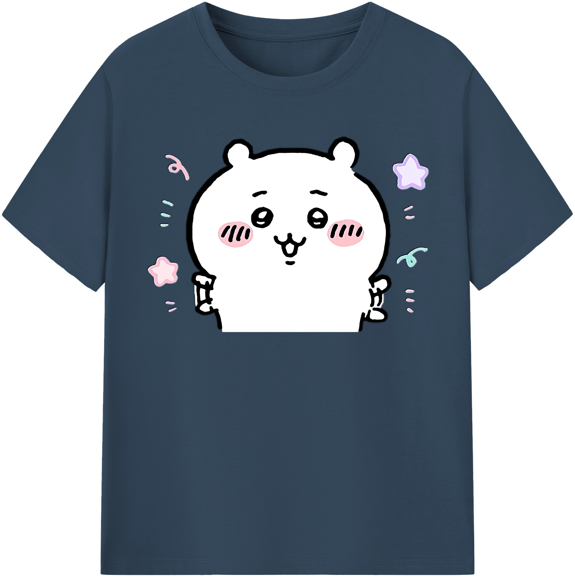 （画像用） ちいかわ ちいかわ Chii-kawa chiikawa 綿100％半袖Tシャツ（フロントプリント）