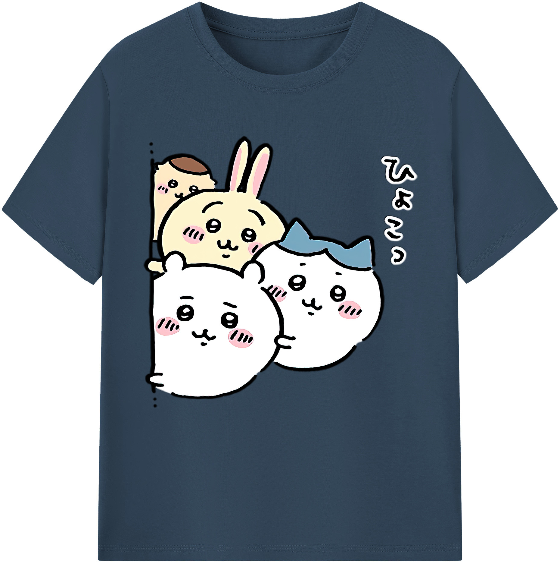 （画像用） ちいかわ ちいかわ Chii-kawa chiikawa 綿100％半袖Tシャツ（フロントプリント）
