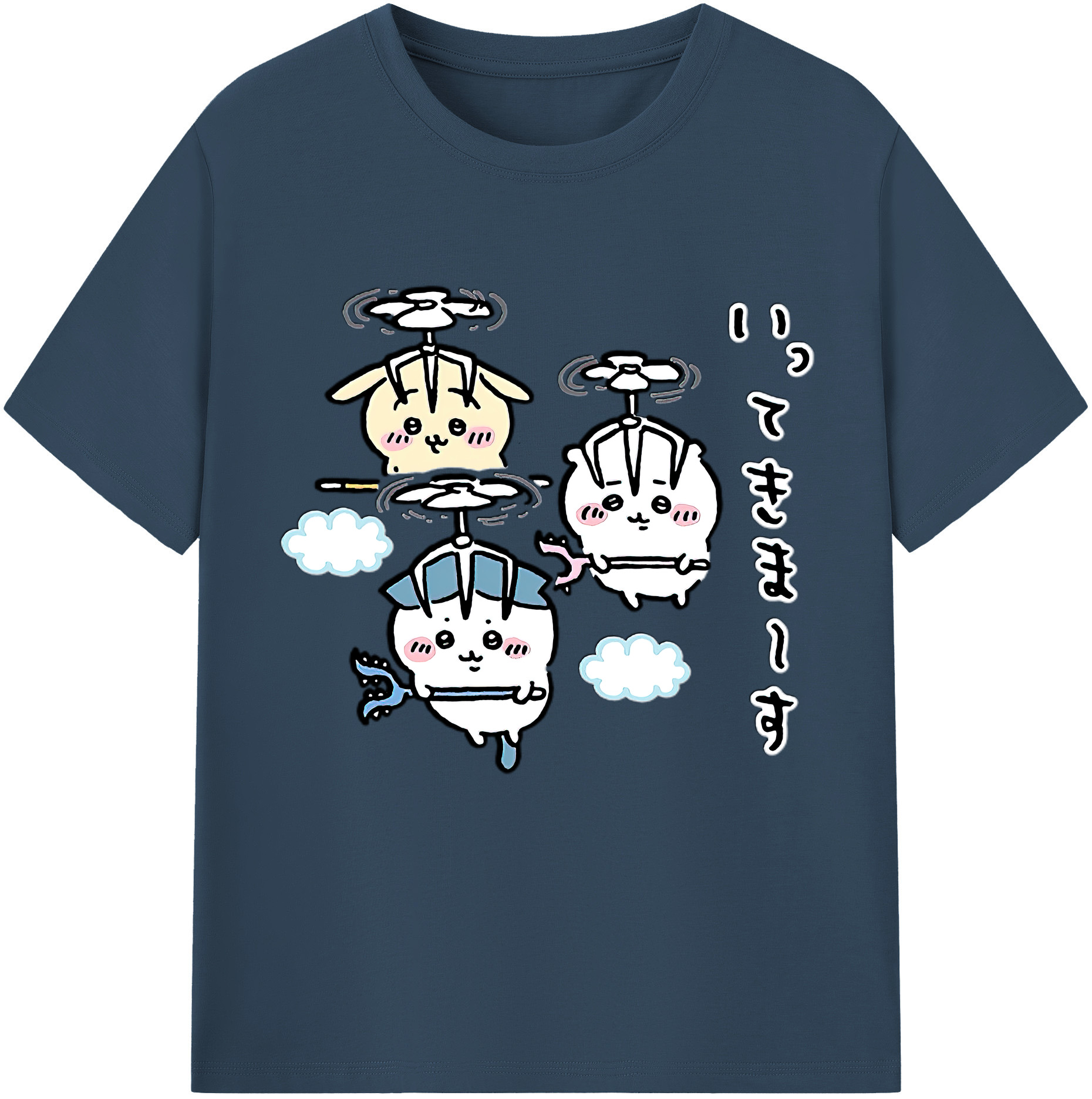 （画像用） ちいかわ ちいかわ Chii-kawa chiikawa 綿100％半袖Tシャツ（フロントプリント）