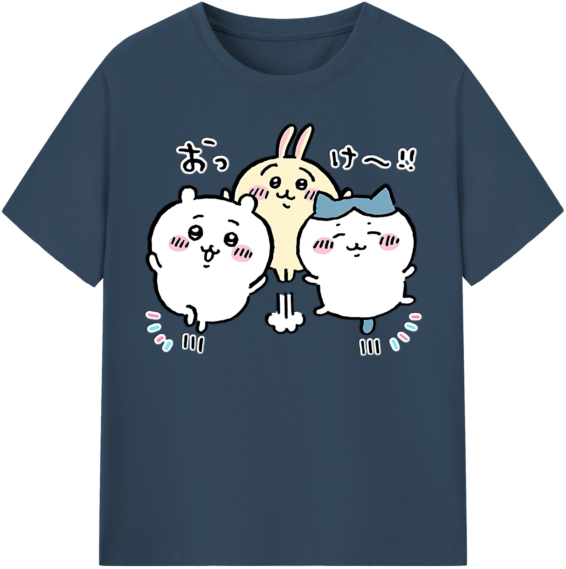 （画像用） ちいかわ ちいかわ Chii-kawa chiikawa 綿100％半袖Tシャツ（フロントプリント）