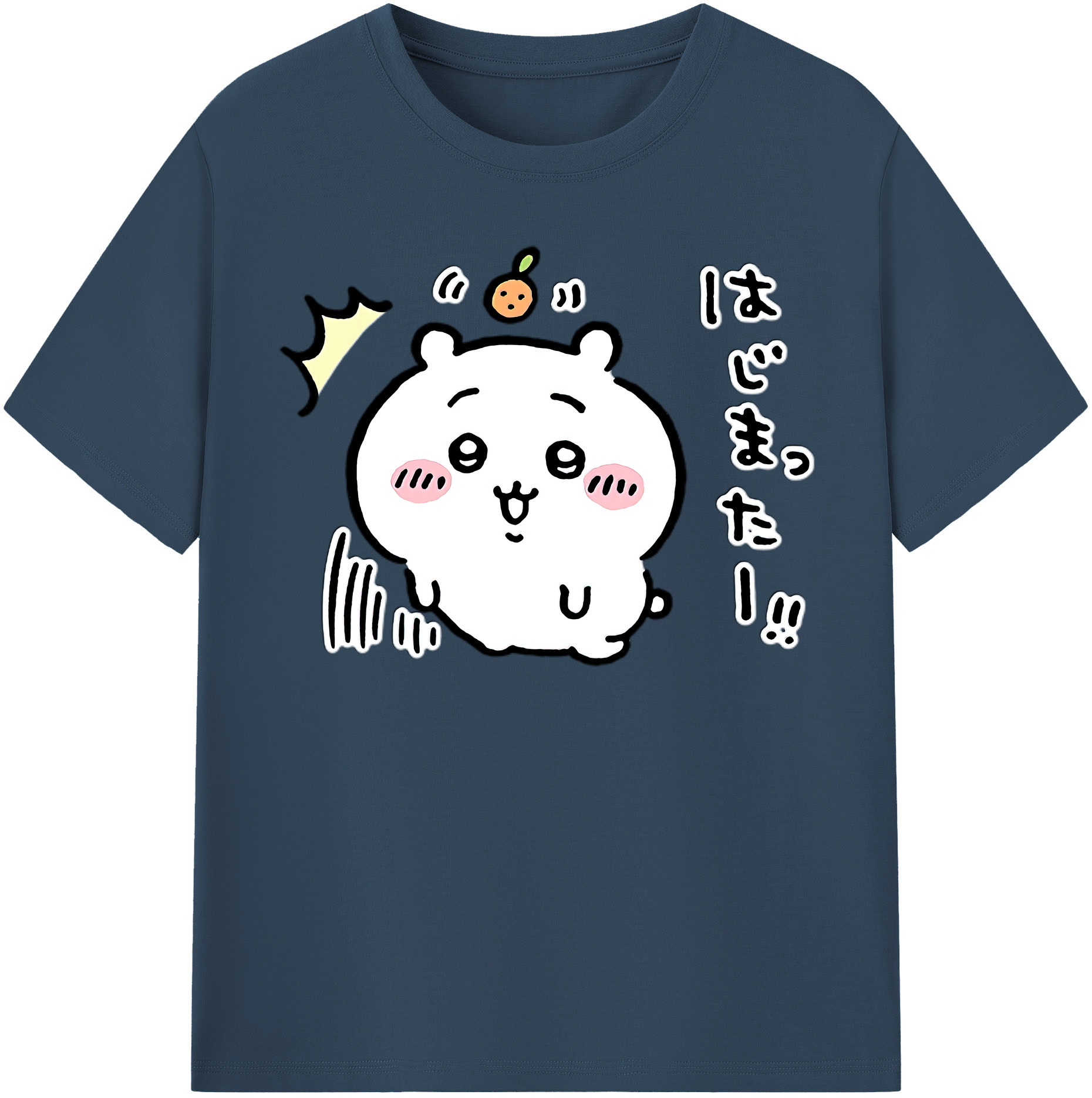（画像用） ちいかわ ちいかわ Chii-kawa chiikawa 綿100％半袖Tシャツ（フロントプリント）