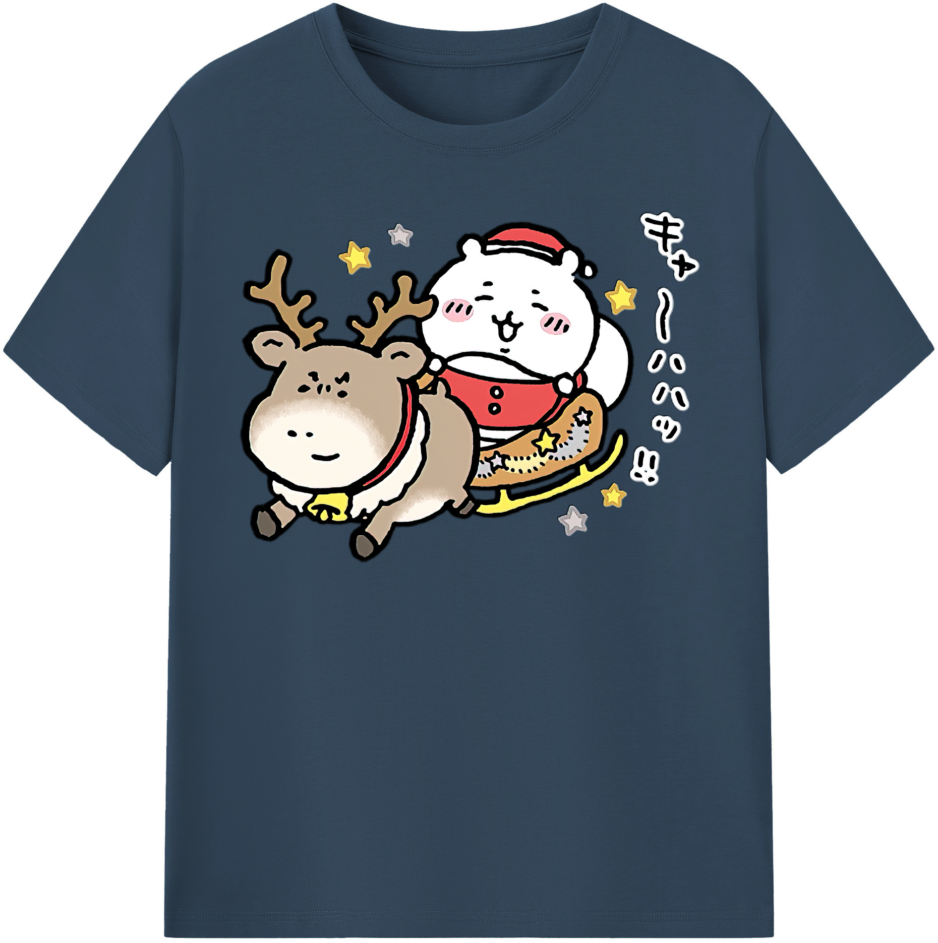 （画像用） ちいかわ ちいかわ Chii-kawa chiikawa 綿100％半袖Tシャツ（フロントプリント）