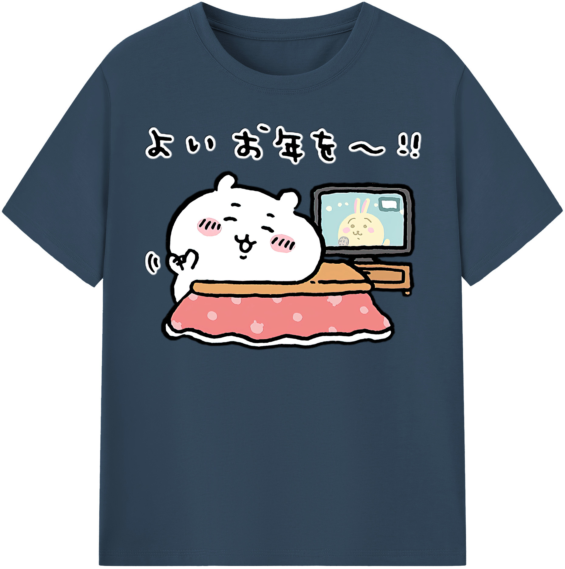 （画像用） ちいかわ ちいかわ Chii-kawa chiikawa 綿100％半袖Tシャツ（フロントプリント）