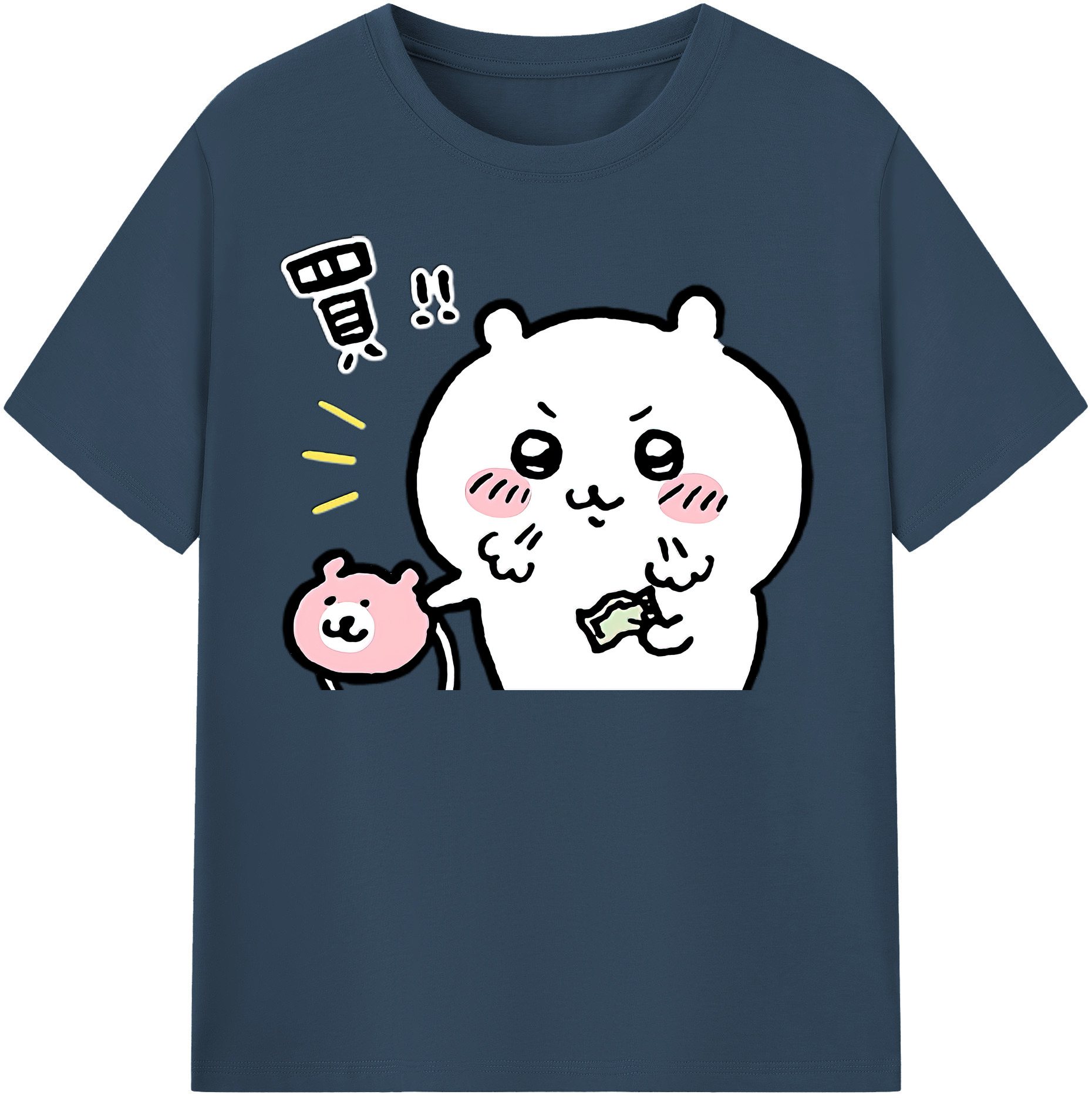 （画像用） ちいかわ ちいかわ Chii-kawa chiikawa 綿100％半袖Tシャツ（フロントプリント）