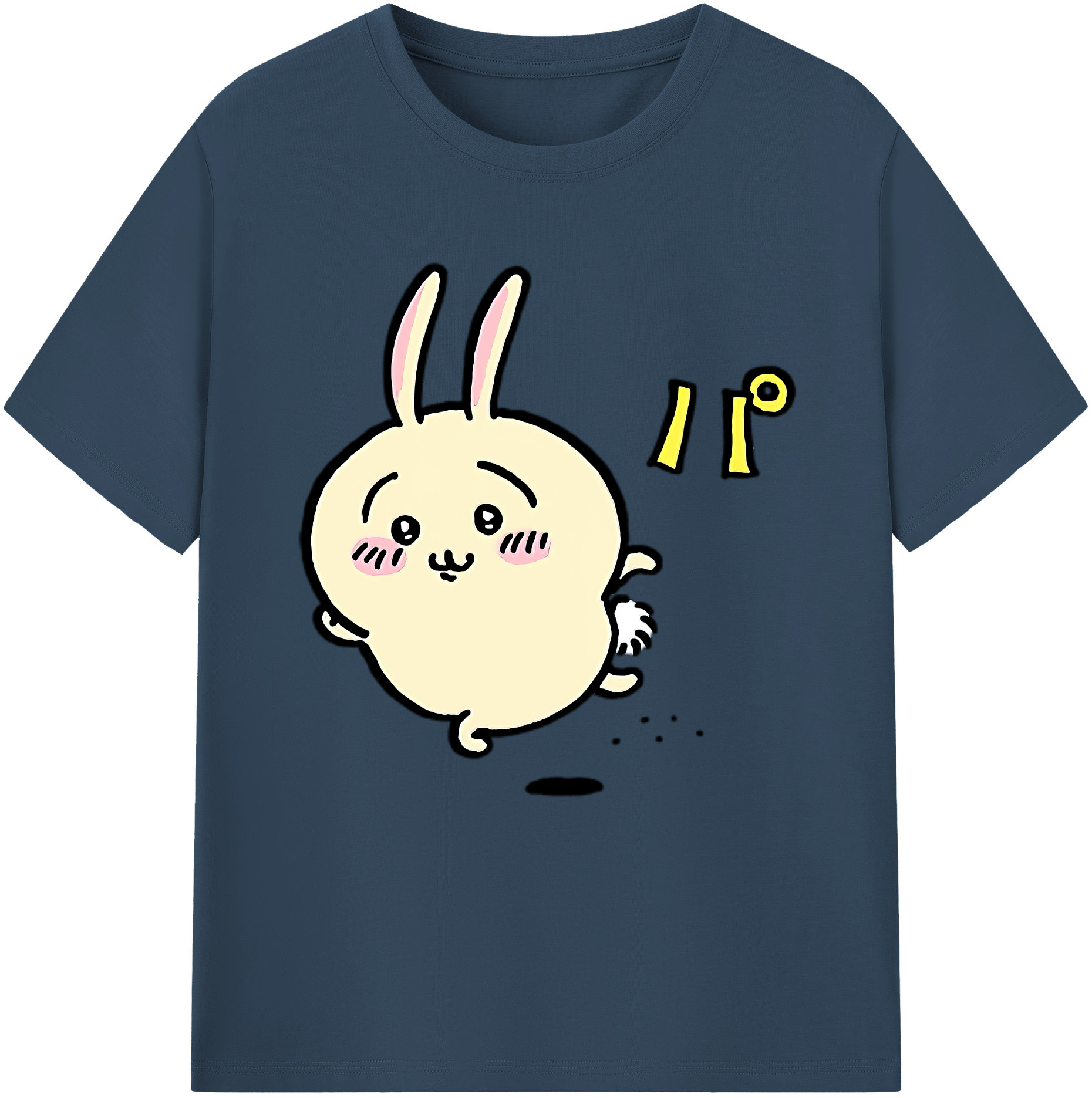 （画像用） ちいかわ うさぎ Chii-kawa usagi 綿100％半袖Tシャツ（フロントプリント）