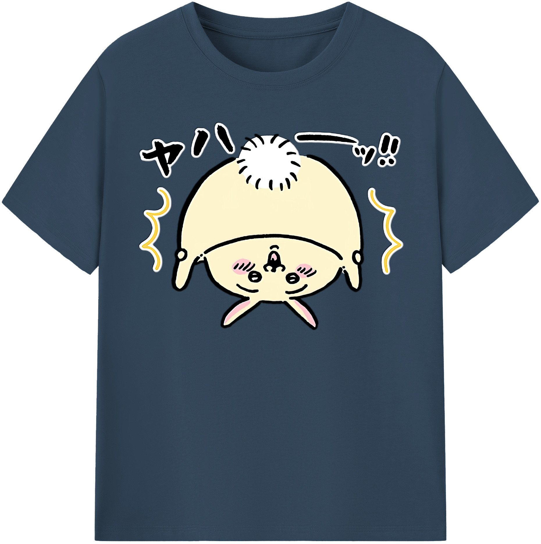 （画像用） ちいかわ うさぎ Chii-kawa usagi 綿100％半袖Tシャツ（フロントプリント）