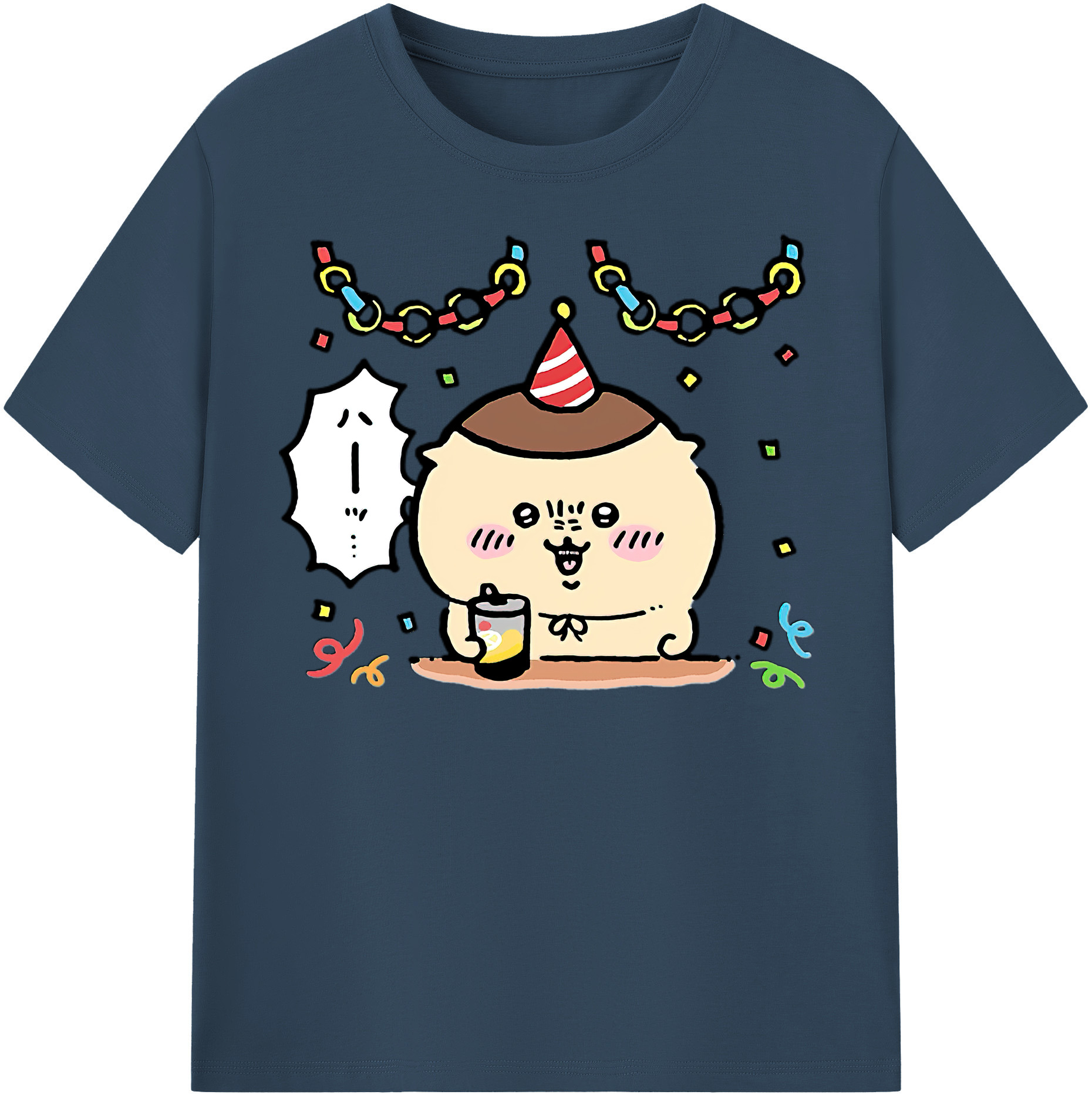（画像用） ちいかわ くりまんじゅう Chii-kawa kuri manjū 綿100％半袖Tシャツ（フロントプリント）