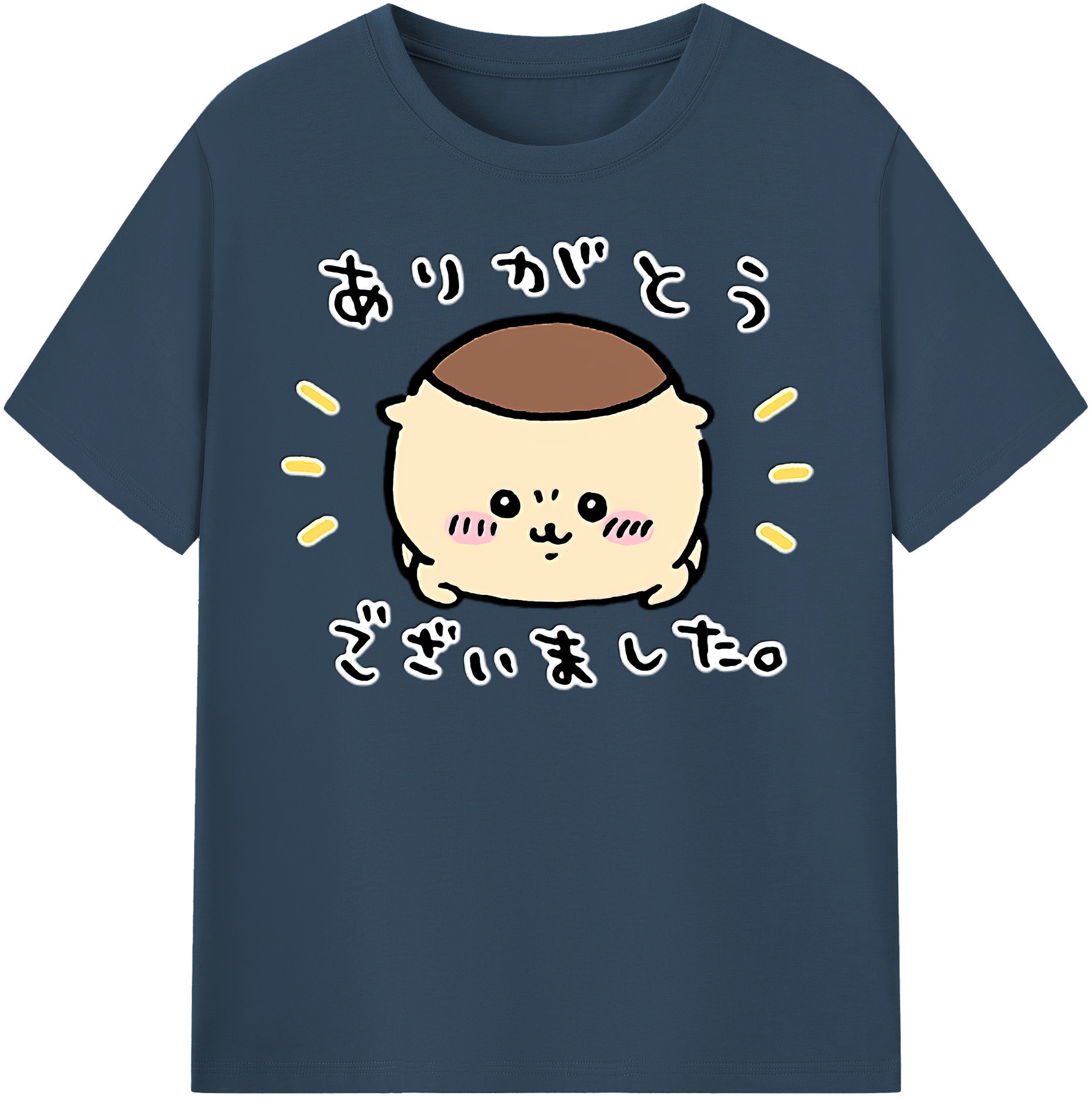 （画像用） ちいかわ くりまんじゅう Chii-kawa kuri manjū 綿100％半袖Tシャツ（フロントプリント）