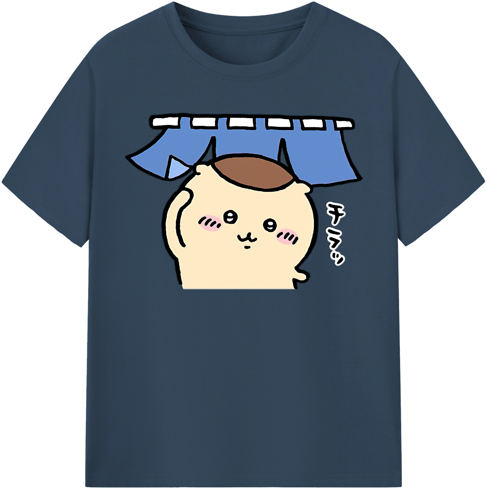 （画像用） ちいかわ くりまんじゅう Chii-kawa kuri manjū 綿100％半袖Tシャツ（フロントプリント）