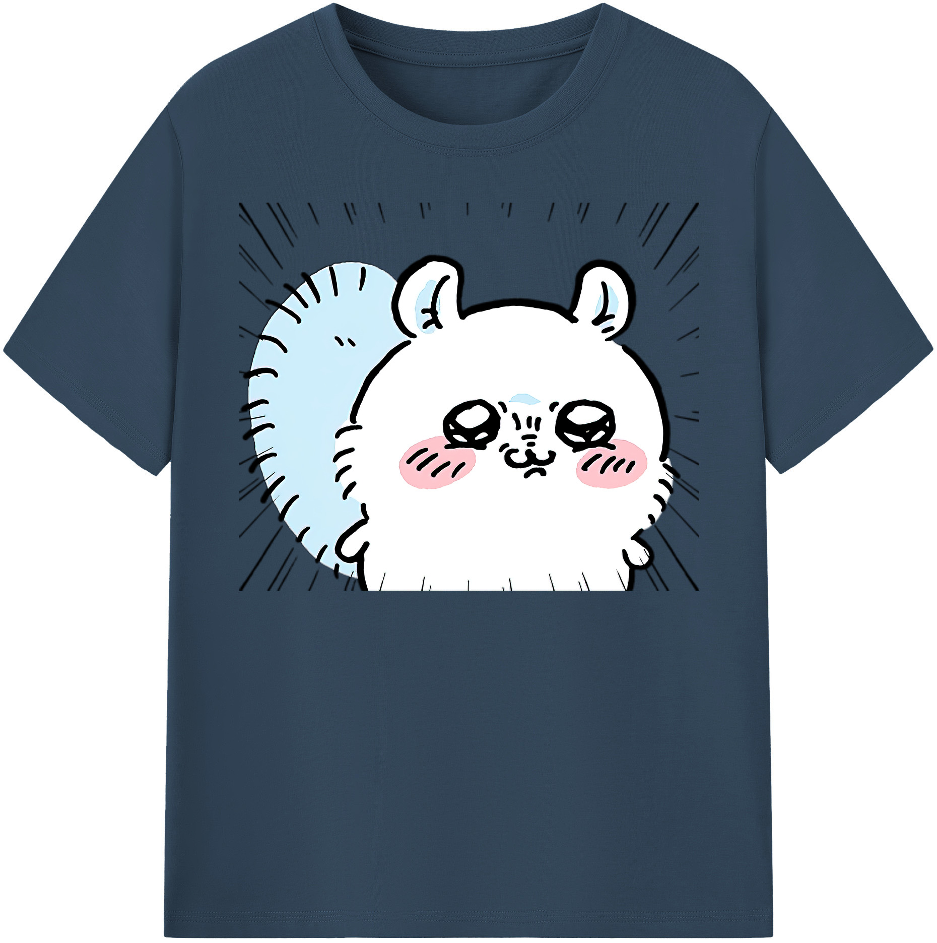 （画像用） ちいかわ モモンガ Chii-kawa Momonga 綿100％半袖Tシャツ（フロントプリント）