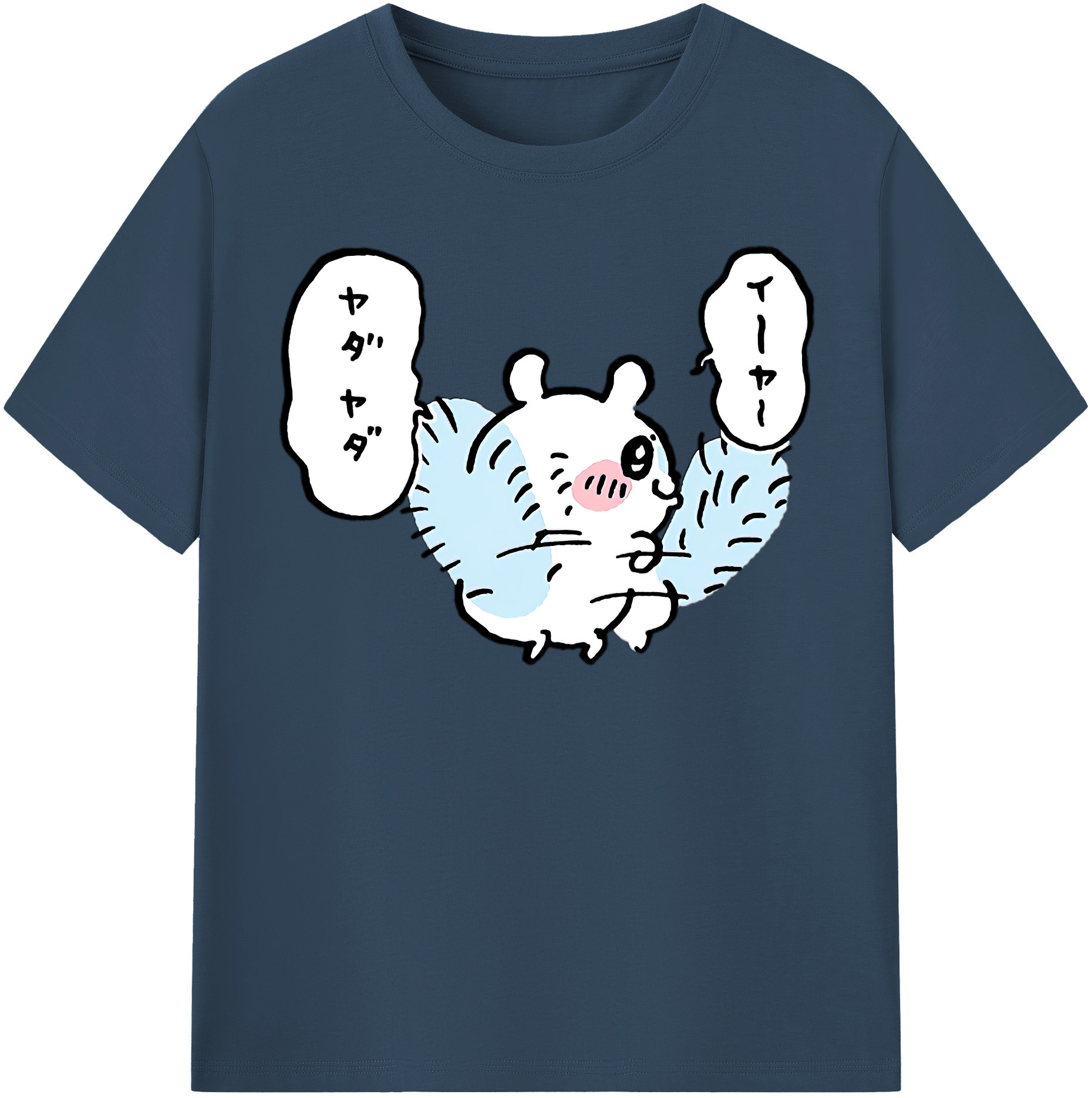 （画像用） ちいかわ モモンガ Chii-kawa Momonga 綿100％半袖Tシャツ（フロントプリント）