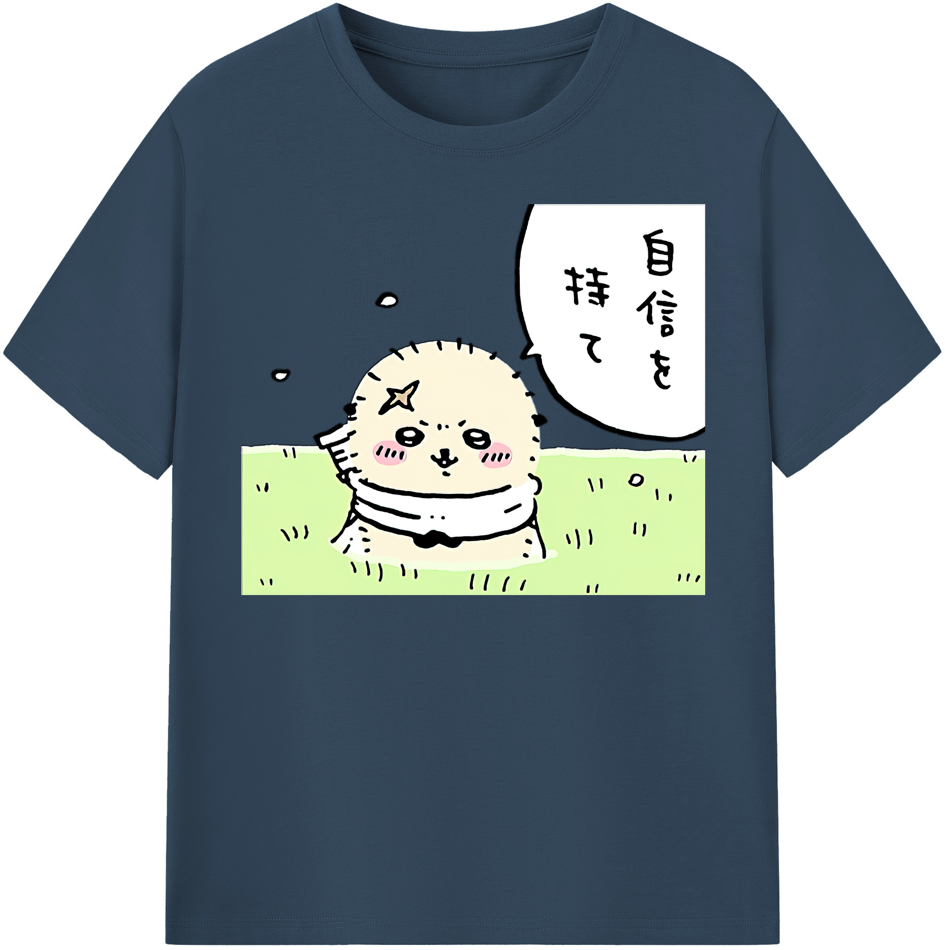 （画像用） ちいかわ ラッコ Chii-kawa Sea otter 綿100％半袖Tシャツ（フロントプリント）