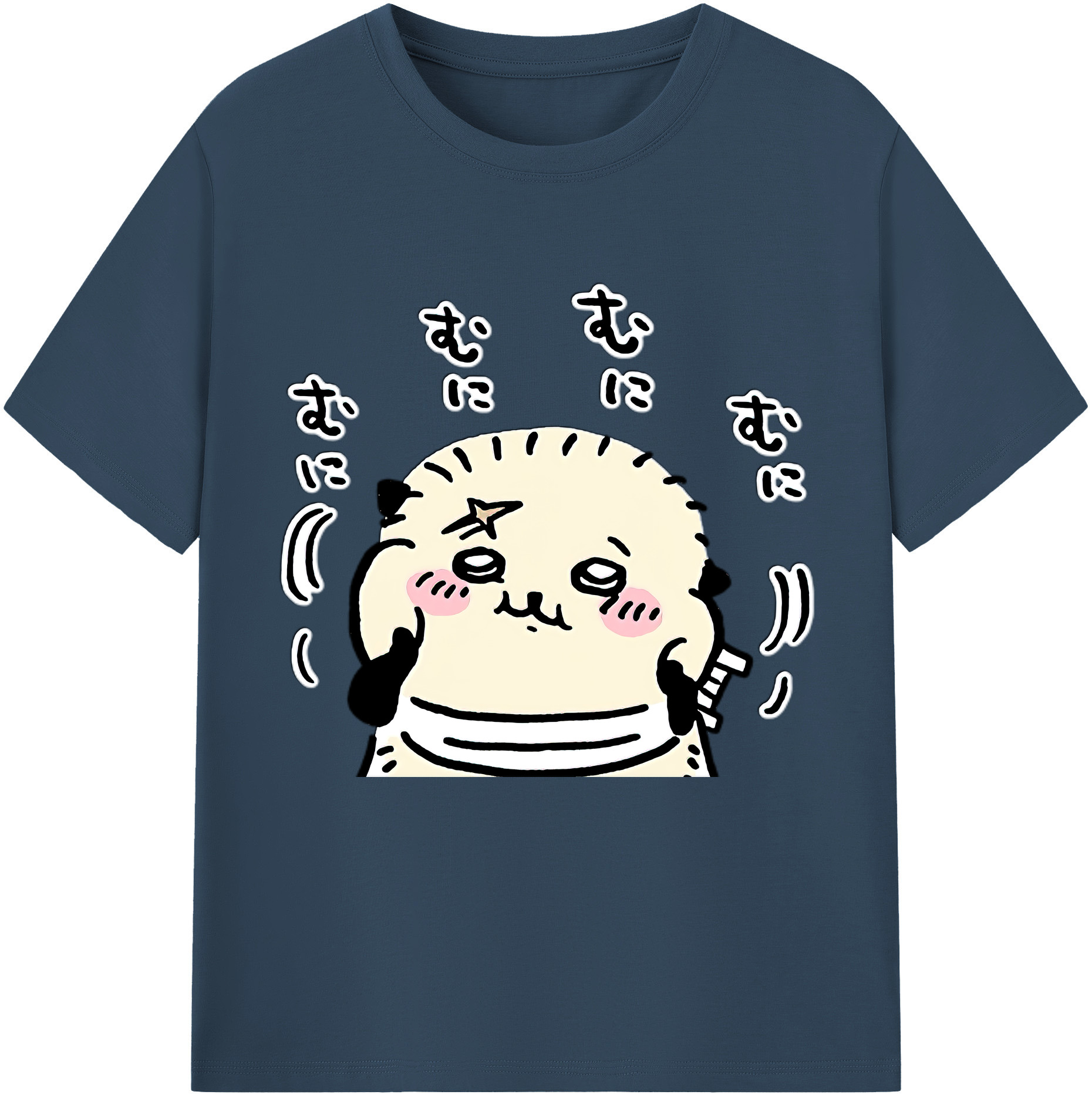 （画像用） ちいかわ ラッコ Chii-kawa Sea otter 綿100％半袖Tシャツ（フロントプリント）
