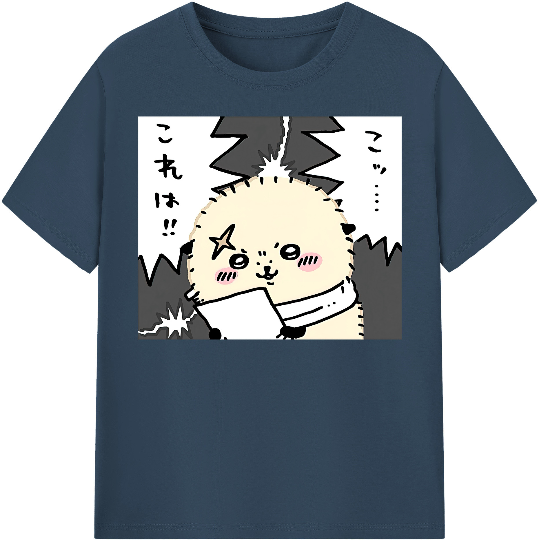（画像用） ちいかわ ラッコ Chii-kawa Sea otter 綿100％半袖Tシャツ（フロントプリント）