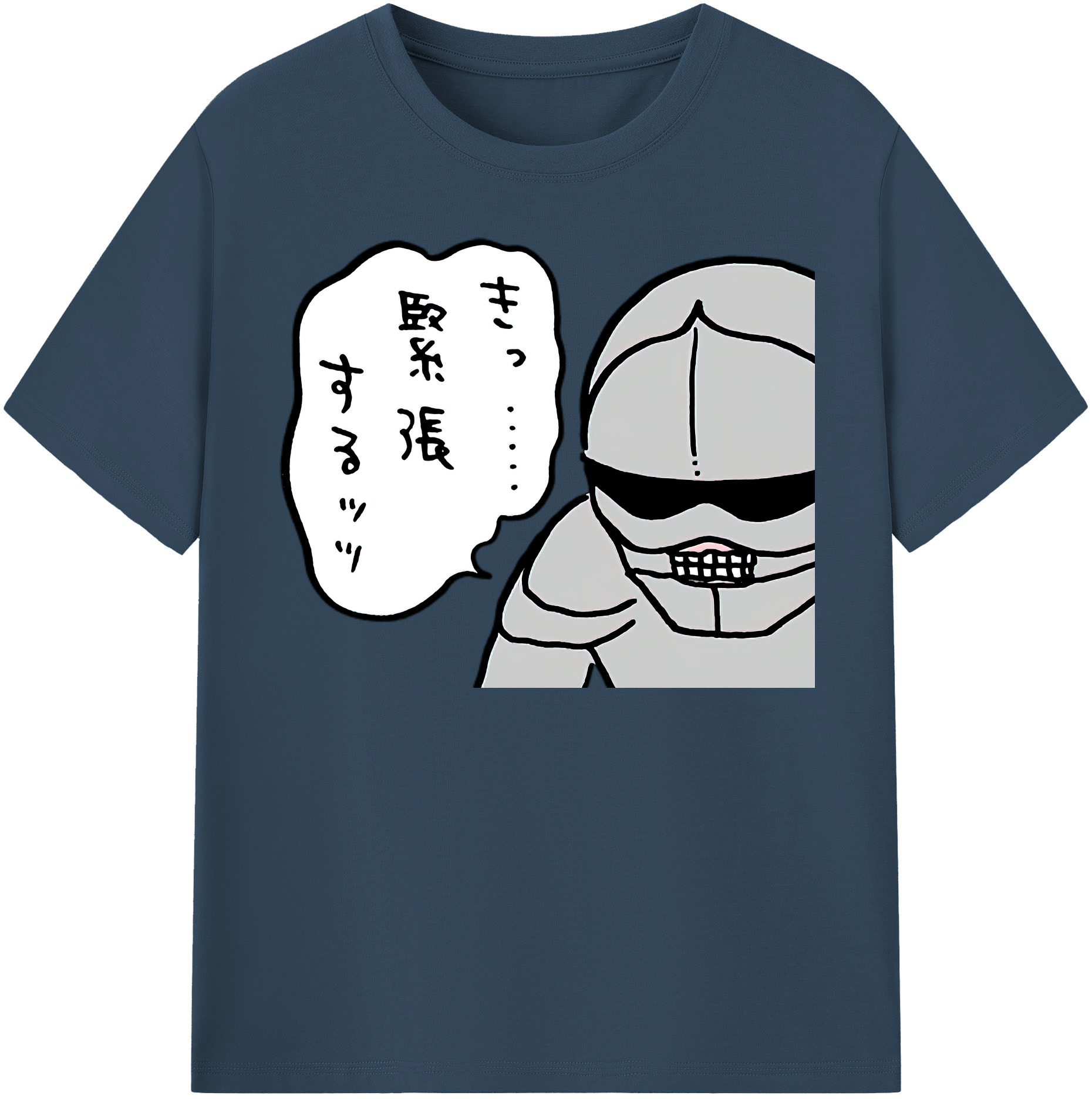 （画像用） ちいかわ 労働の鎧さん Chii-kawa Mr. Armor of Labor 綿100％半袖Tシャツ（フロントプリント）